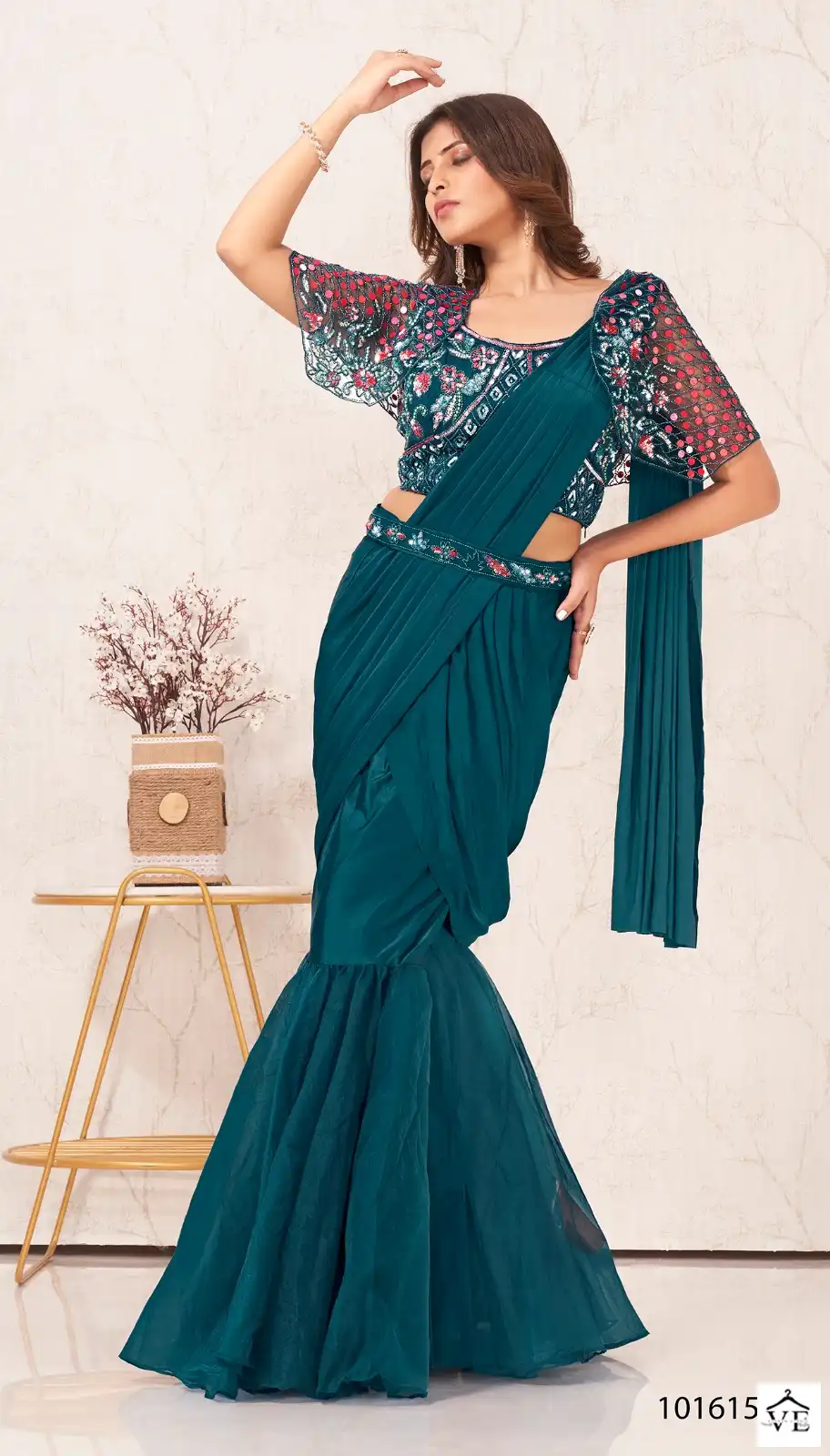 Amoha 1015950 Premium Imported Fabric Wholesale Readymade Saree Catalog — Wholesale Sarees, MPA wholesale from Surat - Gallery Image 5