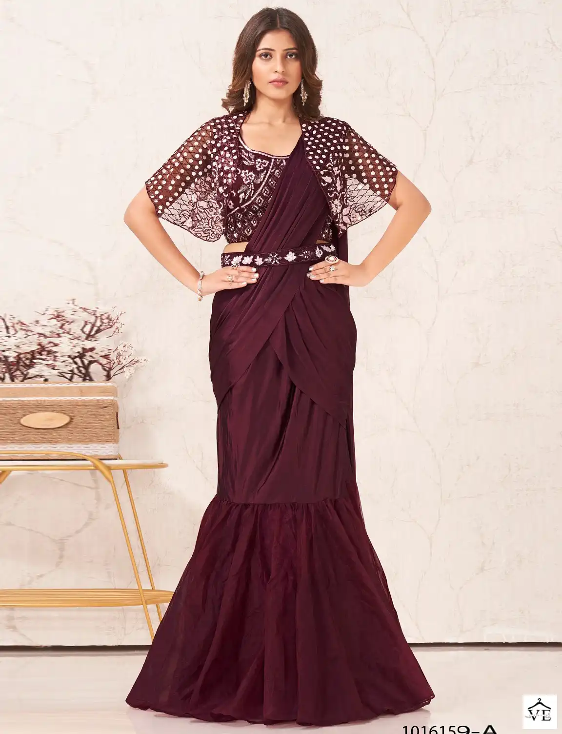 Amoha 1015950 Premium Imported Fabric Wholesale Readymade Saree Catalog — Wholesale Sarees, MPA wholesale from Surat — view 1