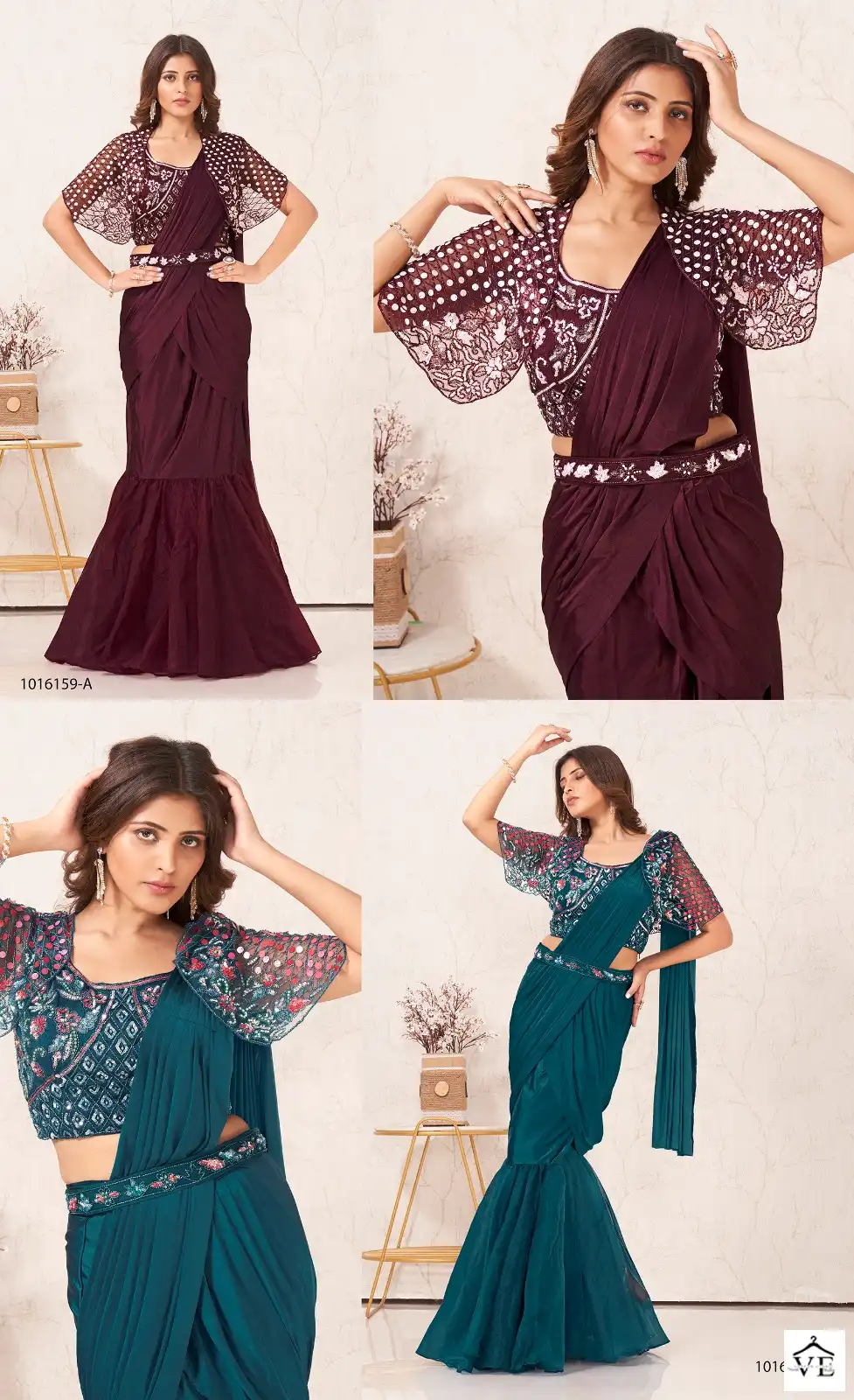 Amoha 1015950 Premium Imported Fabric Wholesale Readymade Saree Catalog — Wholesale Sarees, MPA wholesale from Surat — view 7