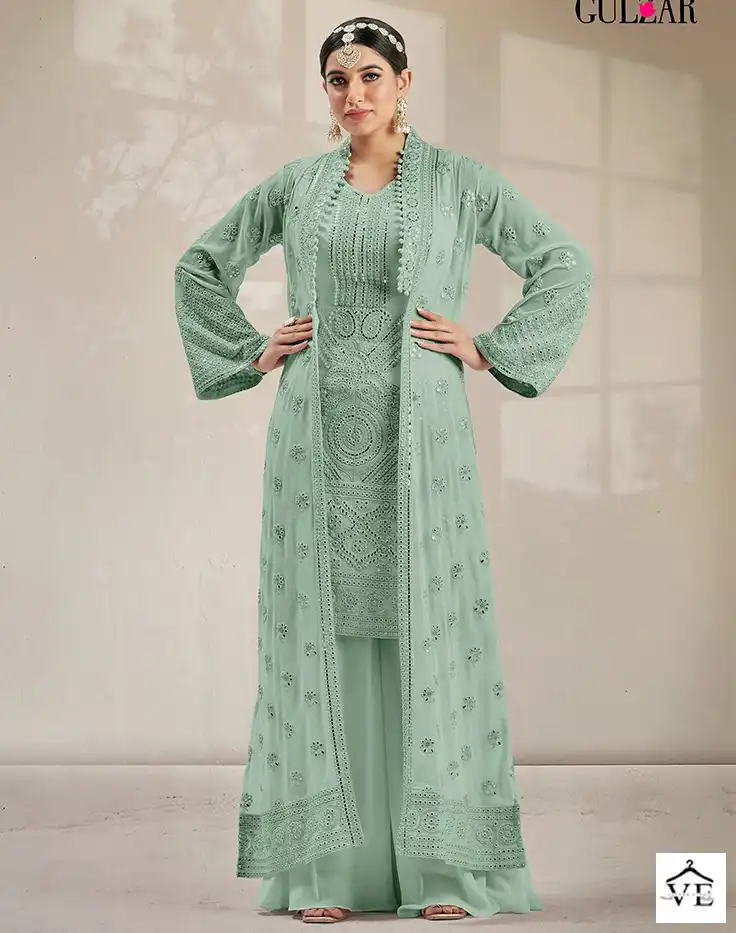 Gulzar 2001 Colours Georgette Wholesale Readymade Suit Catalog — Wholesale Salwar Suits, MPA wholesale from Surat — view 1