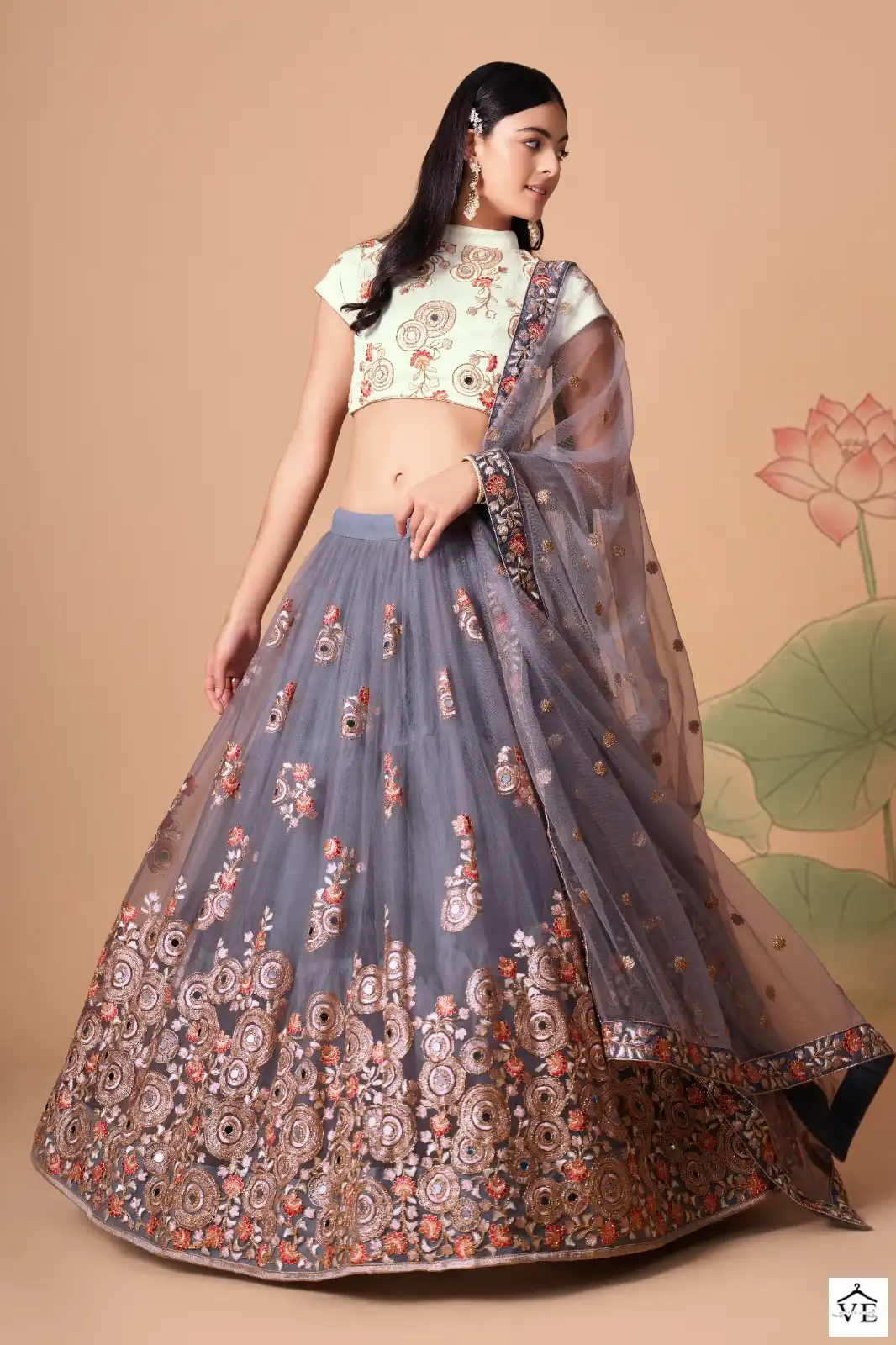 Zeel 7321 Butterfly Net Wholesale Lehenga — Wholesale Lehenga, MPA wholesale from Surat - Gallery Image 2