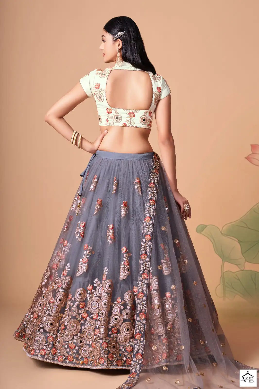 Zeel 7321 Butterfly Net Wholesale Lehenga — Wholesale Lehenga, MPA wholesale from Surat - Gallery Image 3