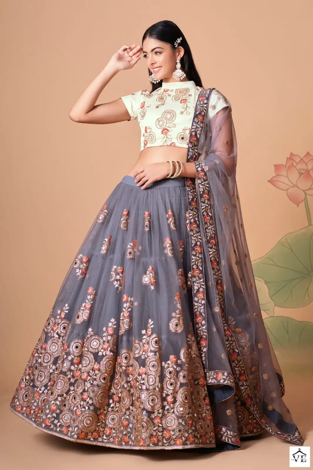 Zeel 7321 Butterfly Net Wholesale Lehenga — Wholesale Lehenga, MPA wholesale from Surat - Gallery Image 4