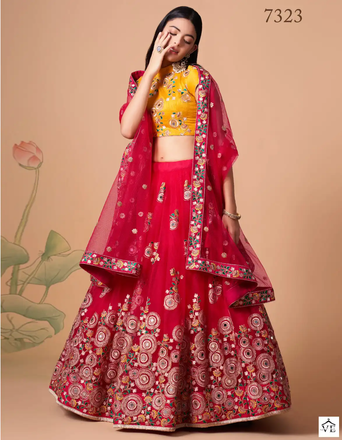 Zeel 7323 Net Wholesale Designer Lehenga — Wholesale Lehenga, MPA wholesale from Surat — view 1