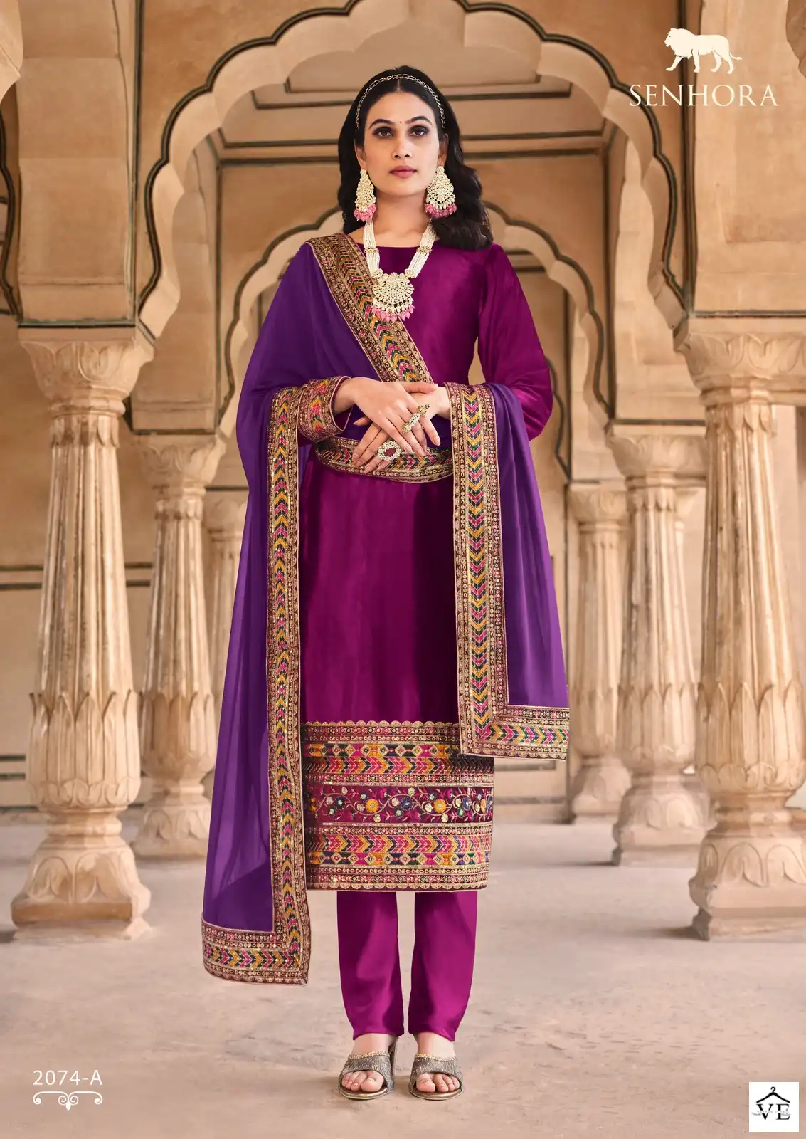 Senhora Aadhya-2 Velvet Wholesale Designer Suits Catalog — Wholesale Salwar Suits, MPA wholesale from Surat - Gallery Image 4