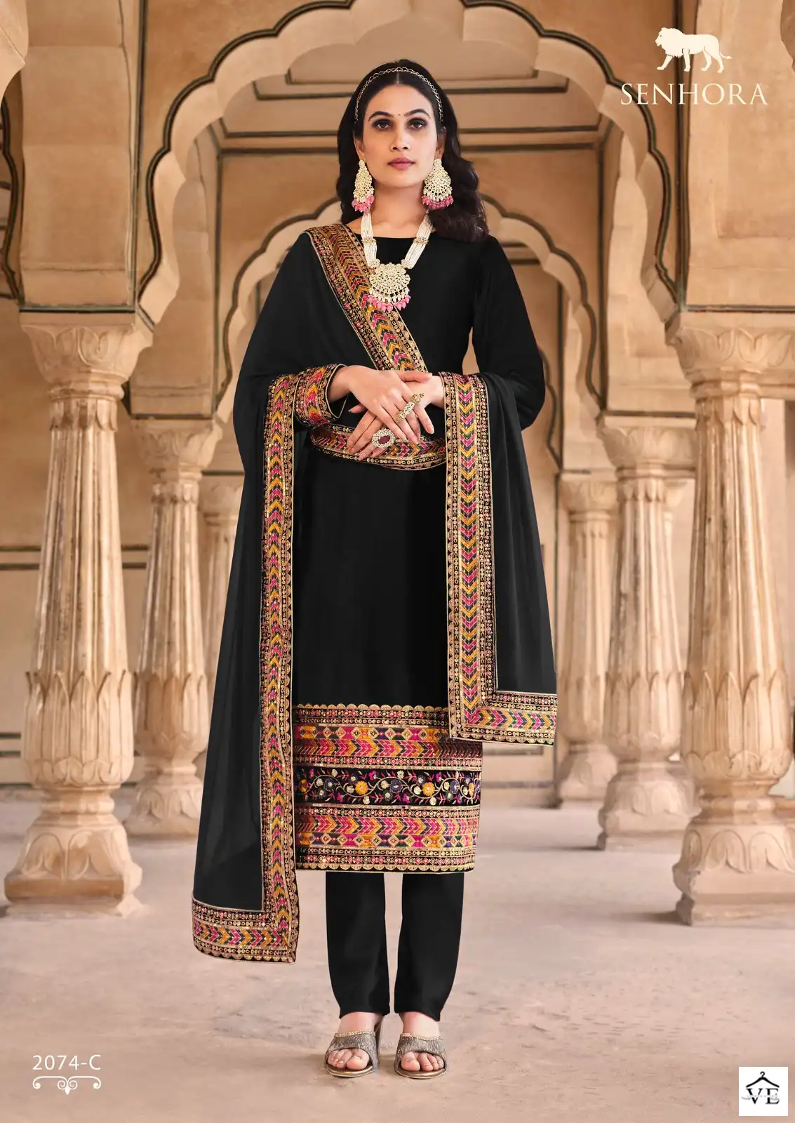 Senhora Aadhya-2 Velvet Wholesale Designer Suits Catalog — Wholesale Salwar Suits, MPA wholesale from Surat - Gallery Image 2