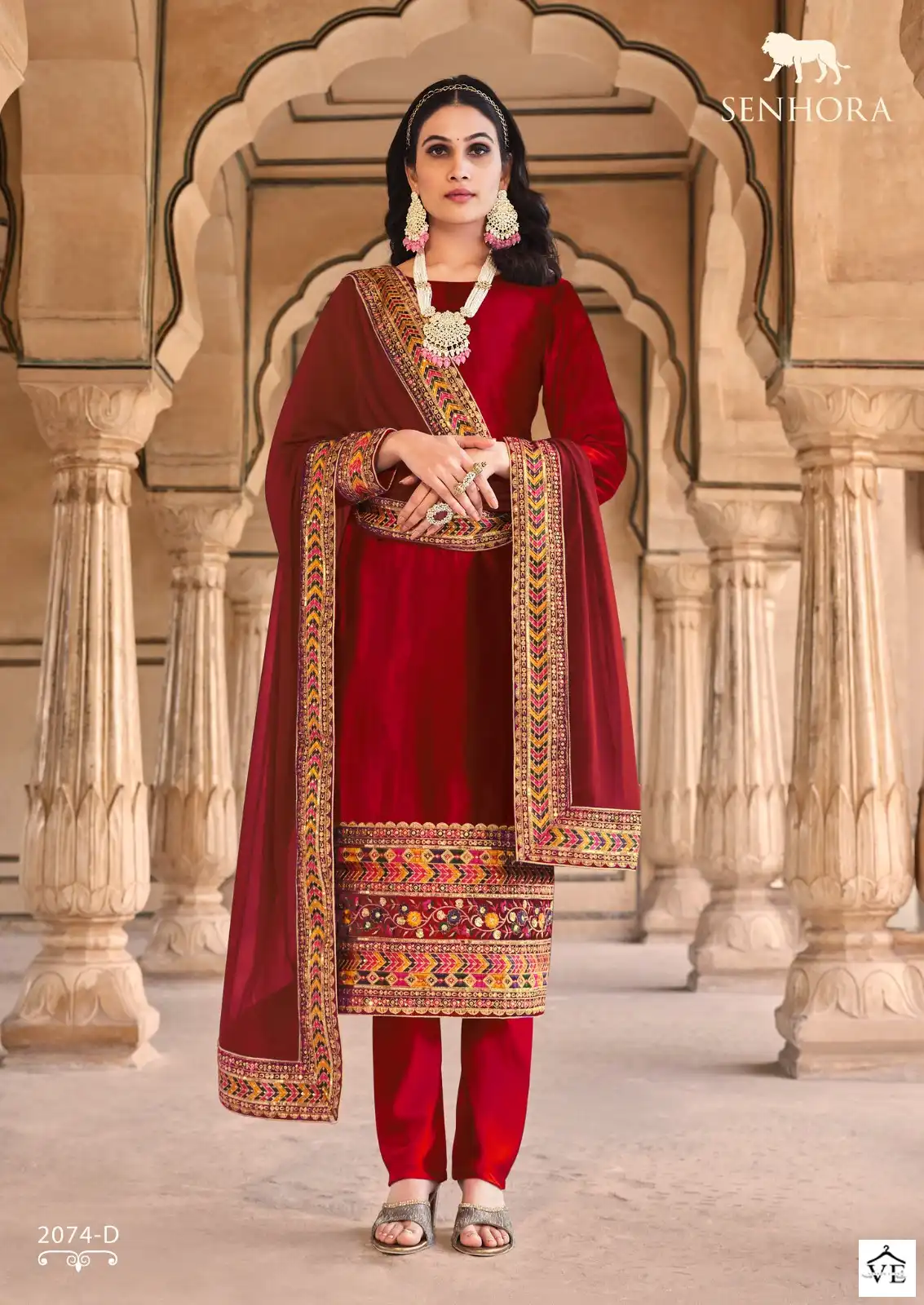 Senhora Aadhya-2 Velvet Wholesale Designer Suits Catalog — Wholesale Salwar Suits, MPA wholesale from Surat - Gallery Image 3