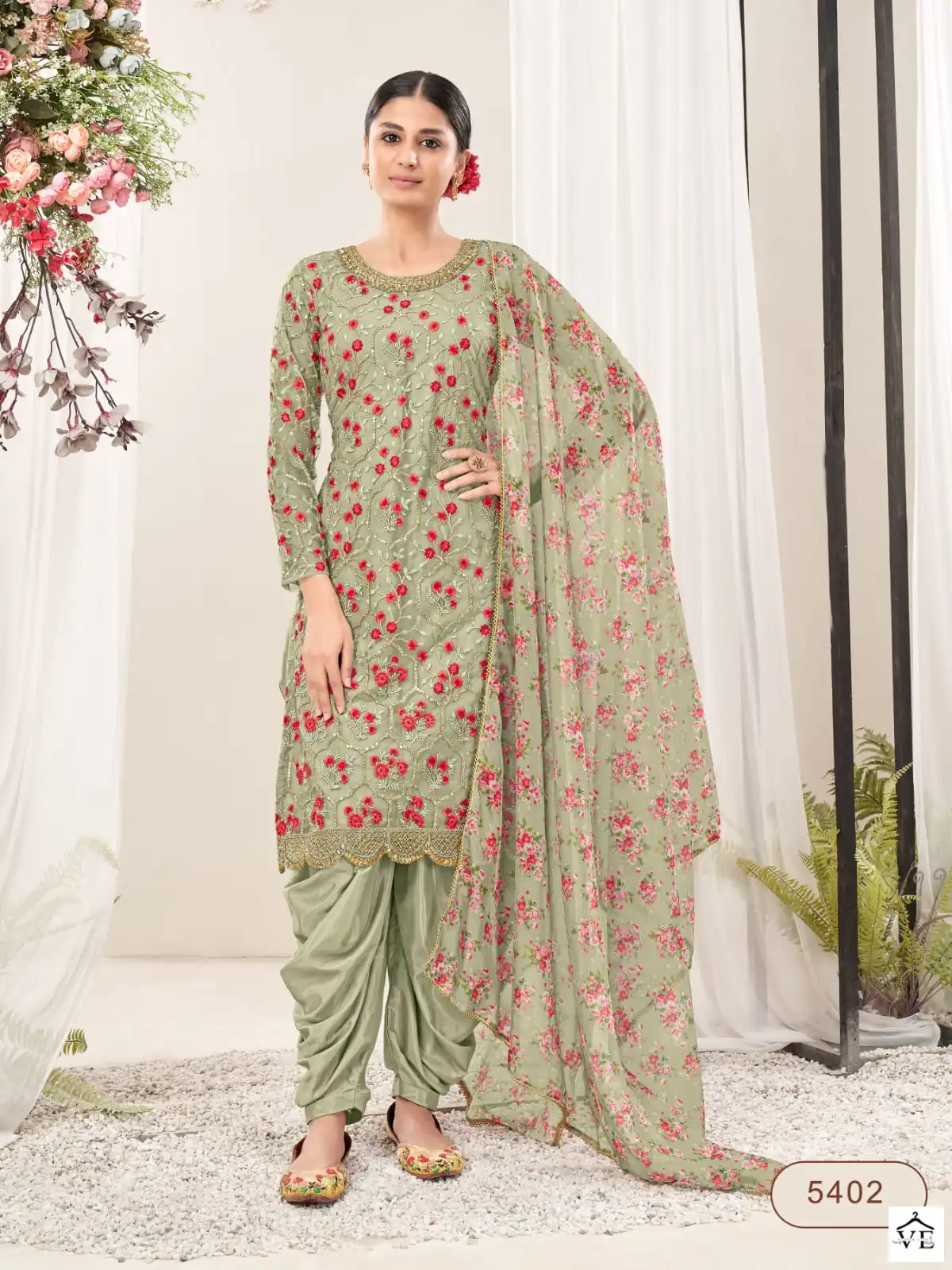 Twisha Aanaya 5400 Series (Vol-154) Net Wholesale Patiala Suits Catalog — Wholesale Salwar Suits, MPA wholesale from Surat - Gallery Image 2