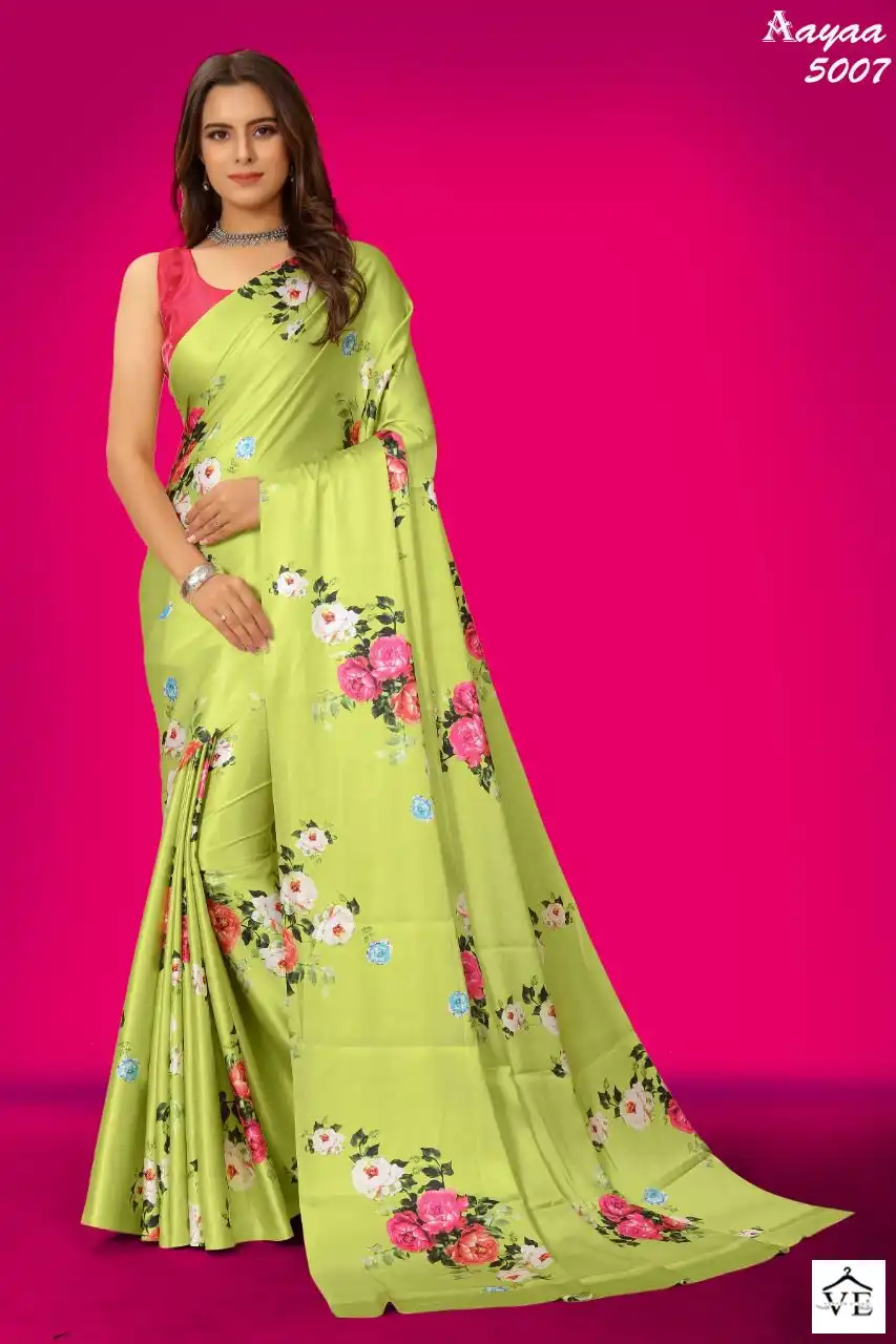 Aayaa Aaradhna Vol-5 Pure Japan Satin Wholesale Saree Catalog — Wholesale Sarees, MPA wholesale from Surat — view 3
