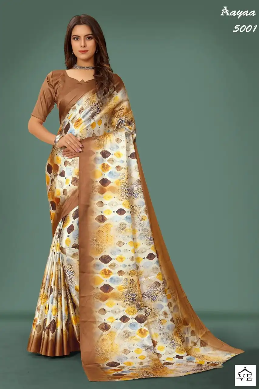 Aayaa Aaradhna Vol-5 Pure Japan Satin Wholesale Saree Catalog — Wholesale Sarees, MPA wholesale from Surat — view 7