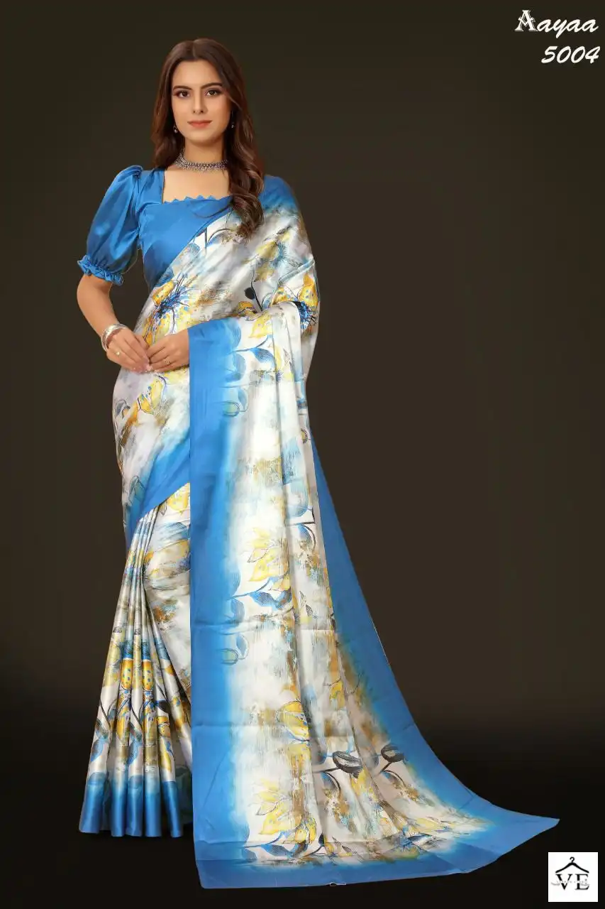Aayaa Aaradhna Vol-5 Pure Japan Satin Wholesale Saree Catalog — Wholesale Sarees, MPA wholesale from Surat — view 9