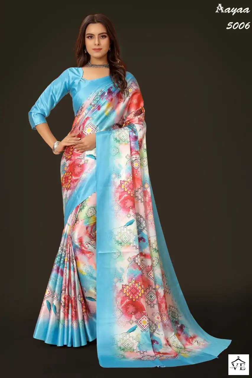 Aayaa Aaradhna Vol-5 Pure Japan Satin Wholesale Saree Catalog — Wholesale Sarees, MPA wholesale from Surat — view 2