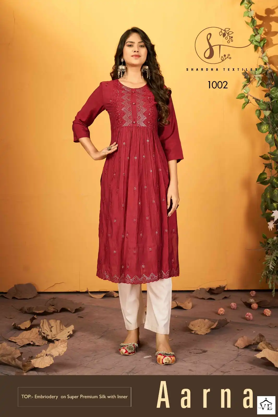 Sharda Textiles Aarna Super Premium Silk Wholesale Kurti Catalog — Wholesale Kurtis, MPA wholesale from Surat — view 6