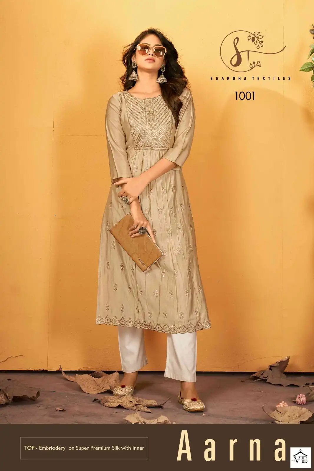 Sharda Textiles Aarna Super Premium Silk Wholesale Kurti Catalog — Wholesale Kurtis, MPA wholesale from Surat - Gallery Image 3