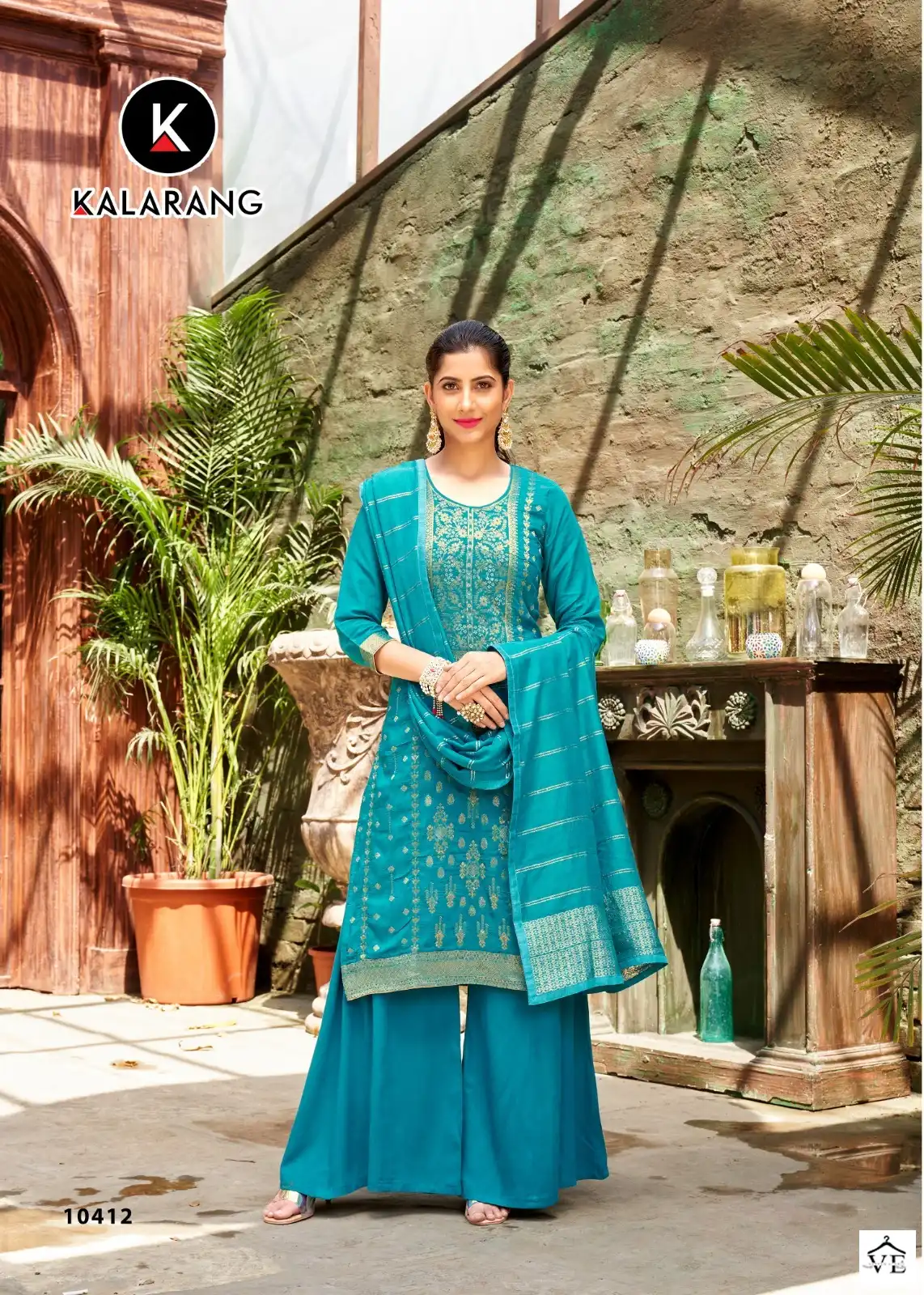 Kalarang Aarti Pure Dola Jacquard Wholesale Salwar Suit Catalog — Wholesale Salwar Suits, MPA wholesale from Surat - Gallery Image 2
