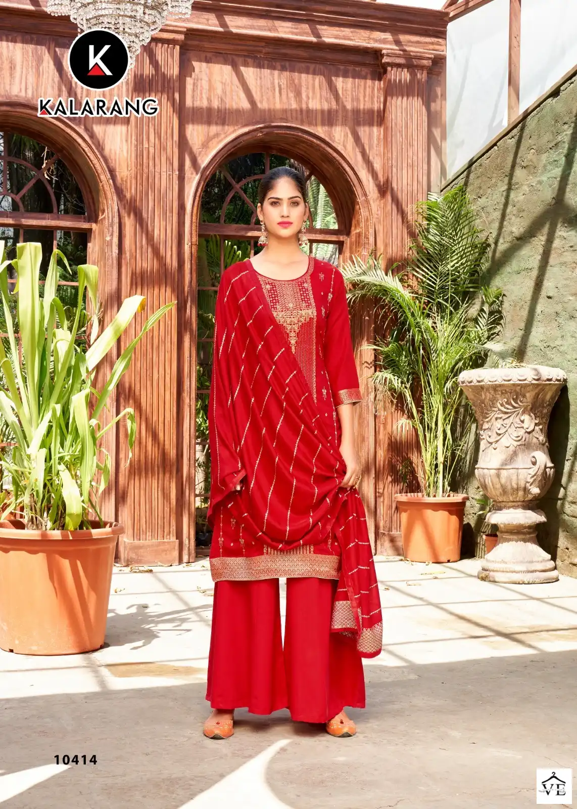 Kalarang Aarti Pure Dola Jacquard Wholesale Salwar Suit Catalog — Wholesale Salwar Suits, MPA wholesale from Surat - Gallery Image 4