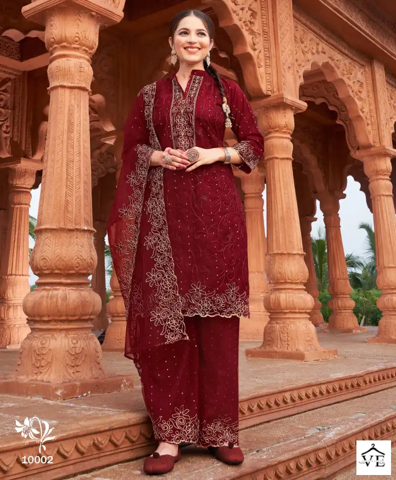 Seven Threads Aashiyana Pure Net Wholesale Salwar Suit Catalog — Wholesale Salwar Suits, MPA wholesale from Surat — view 1