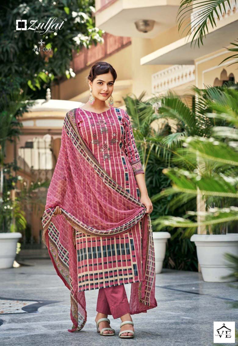 Zulfat Designer Adaa Jam Cotton Wholesale Pakistani Salwar Suit Catalog — Wholesale Salwar Suits, MPA wholesale from Surat - Gallery Image 10