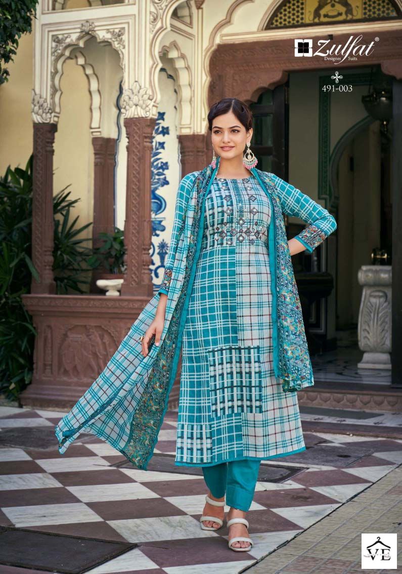 Zulfat Designer Adaa Jam Cotton Wholesale Pakistani Salwar Suit Catalog — Wholesale Salwar Suits, MPA wholesale from Surat - Gallery Image 2