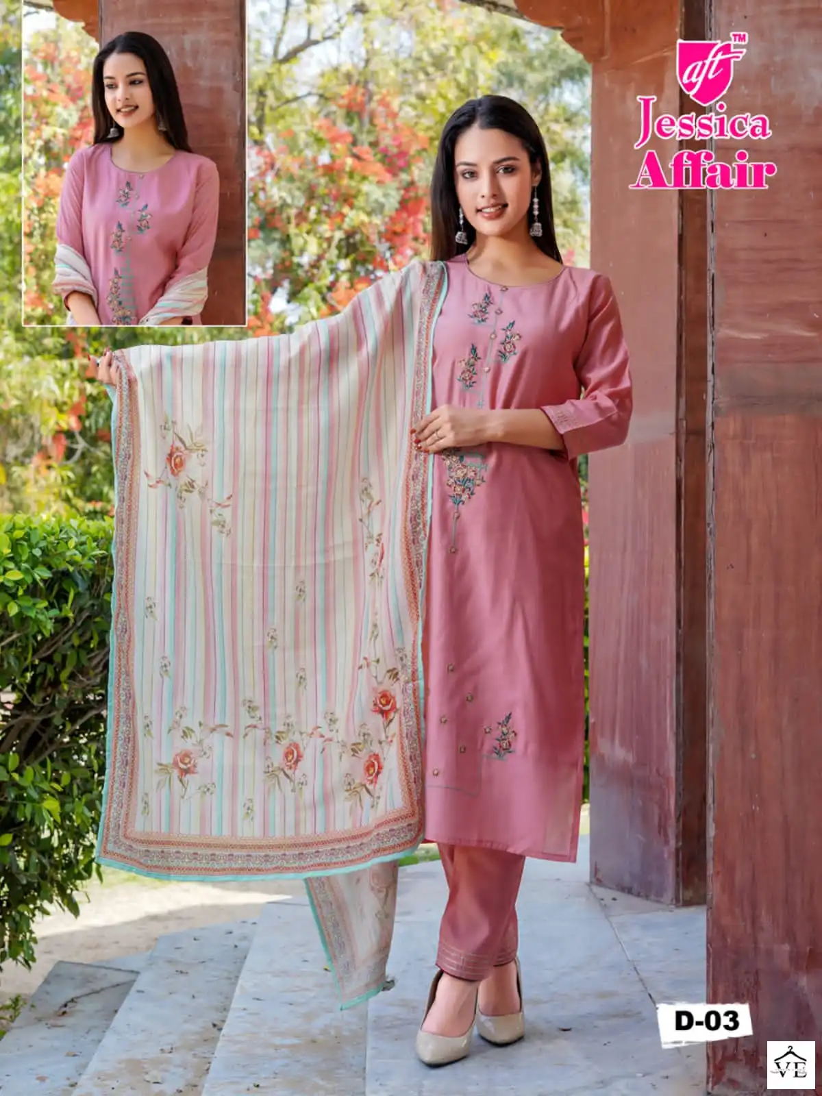Vardan Ethnic Affair Vol 1 Chanderi Wholesale Readymade Suits Catalog — Wholesale Salwar Suits, MPA wholesale from Surat — view 2