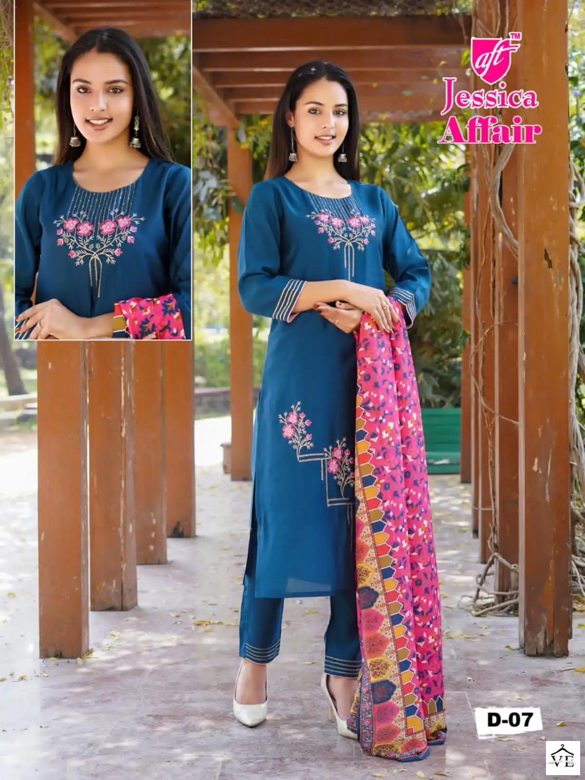 Vardan Ethnic Affair Vol 1 Chanderi Wholesale Readymade Suits Catalog — Wholesale Salwar Suits, MPA wholesale from Surat — view 3