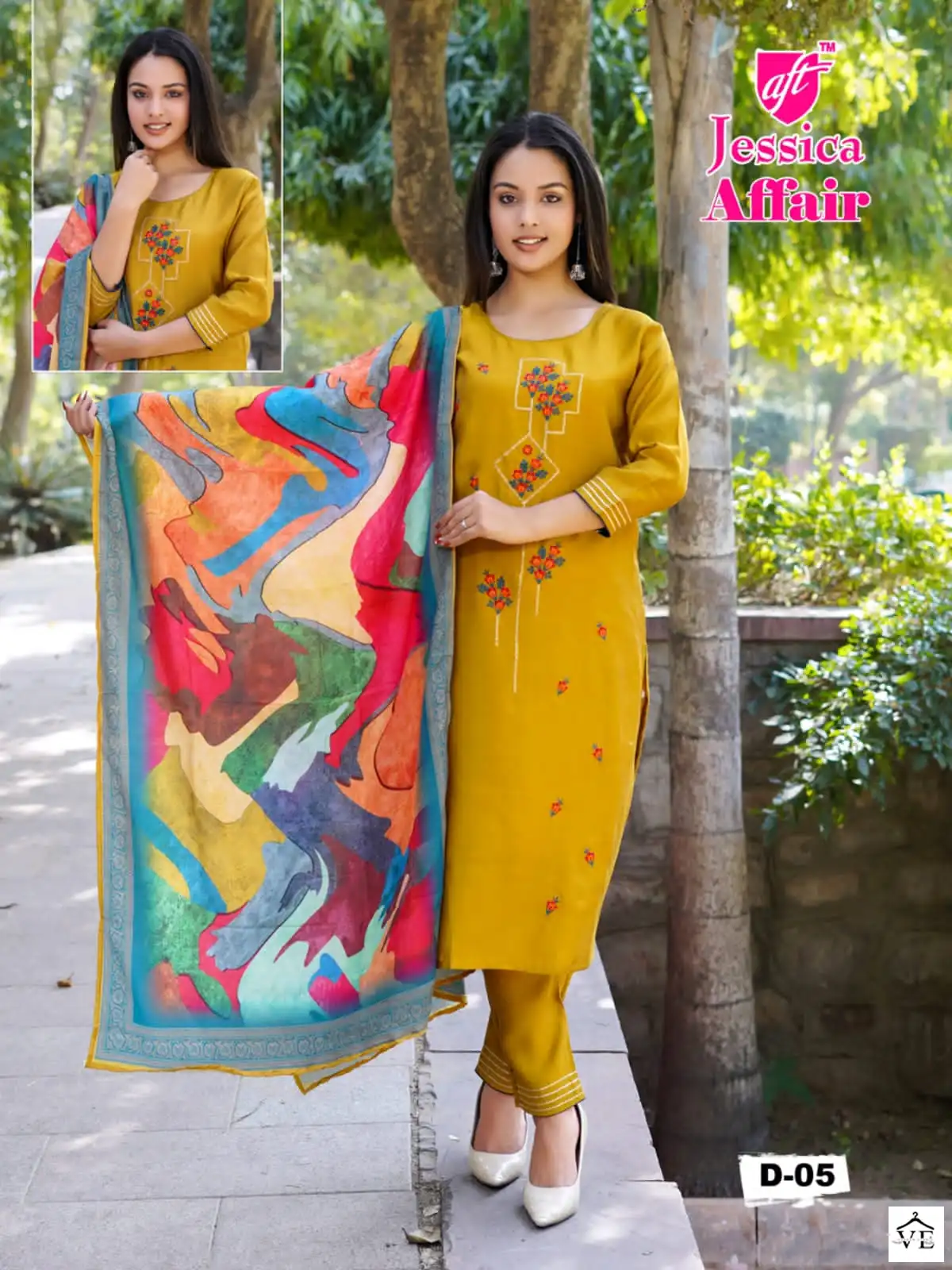 Vardan Ethnic Affair Vol 1 Chanderi Wholesale Readymade Suits Catalog — Wholesale Salwar Suits, MPA wholesale from Surat — view 4