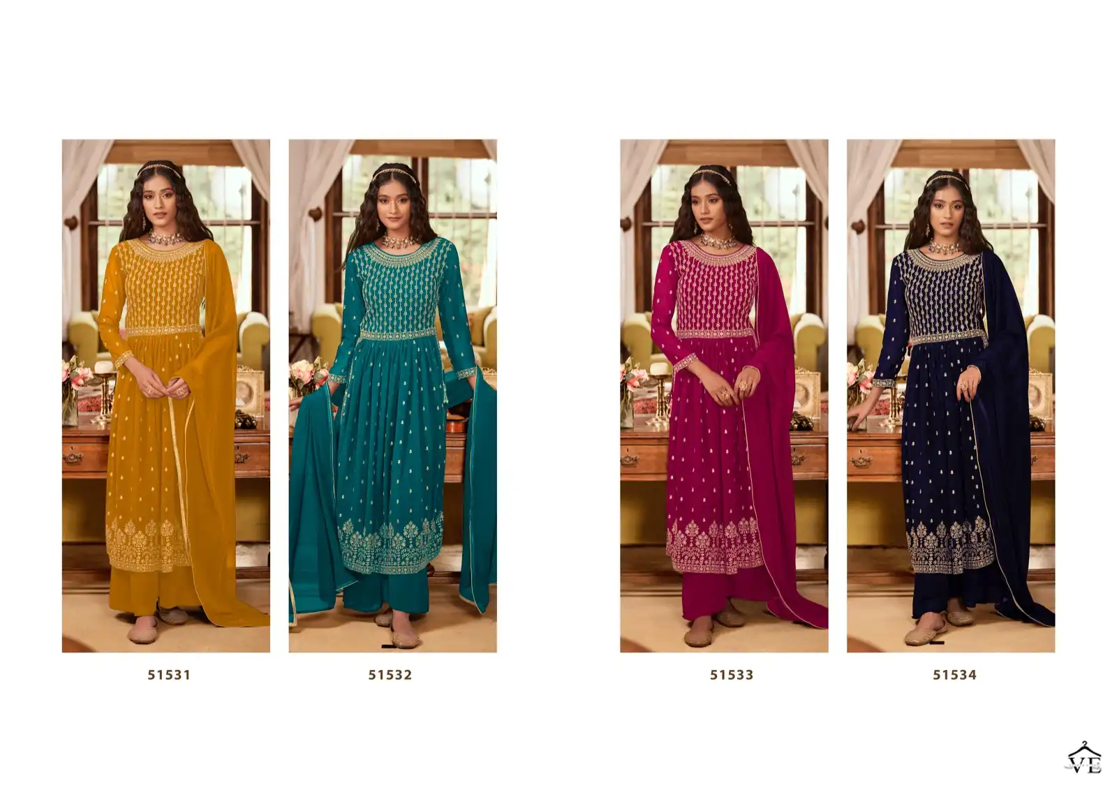 Ajraa Hiva 5 Real Georgette Wholesale Designer Readymade Suit Catalog — Wholesale Salwar Suits, MPA wholesale from Surat — view 5
