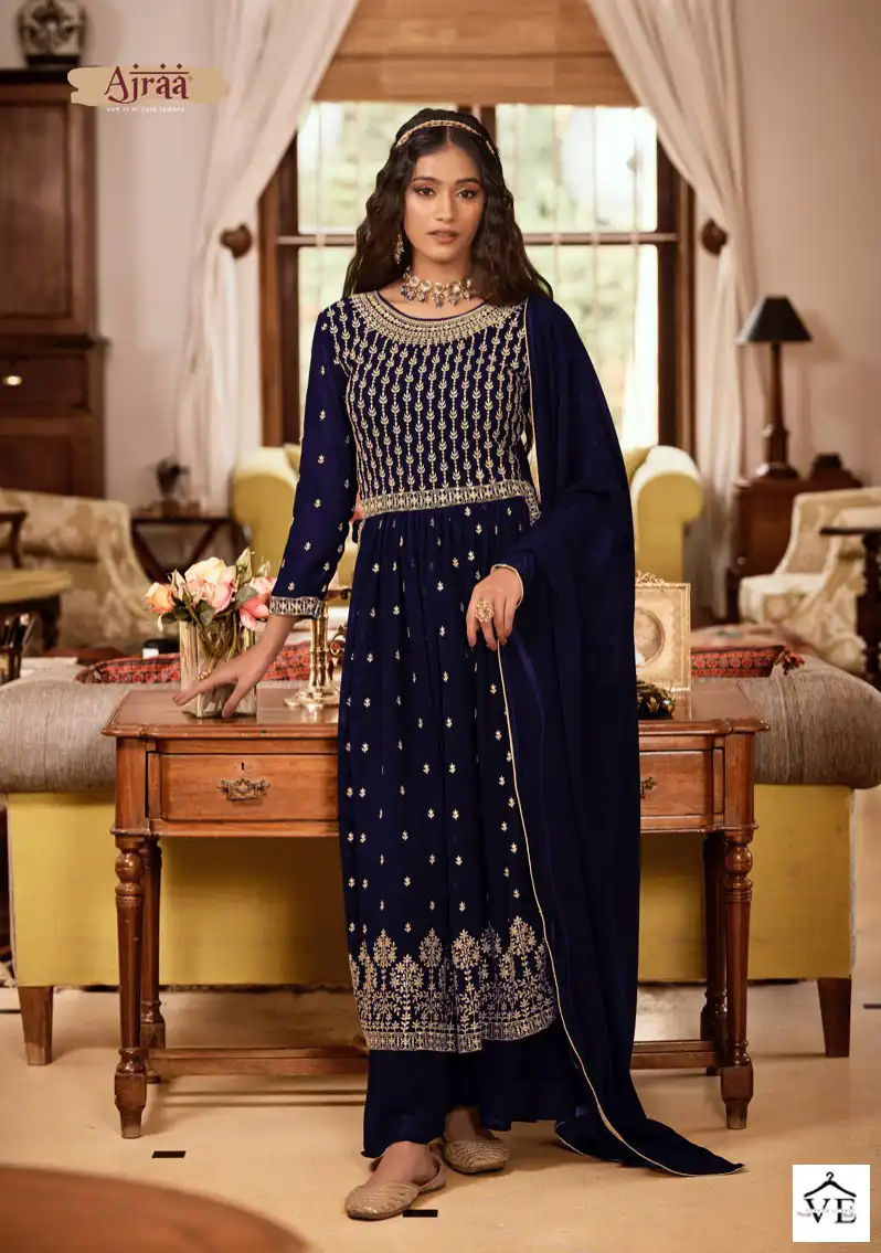 Ajraa Hiva 5 Real Georgette Wholesale Designer Readymade Suit Catalog — Wholesale Salwar Suits, MPA wholesale from Surat - Gallery Image 3
