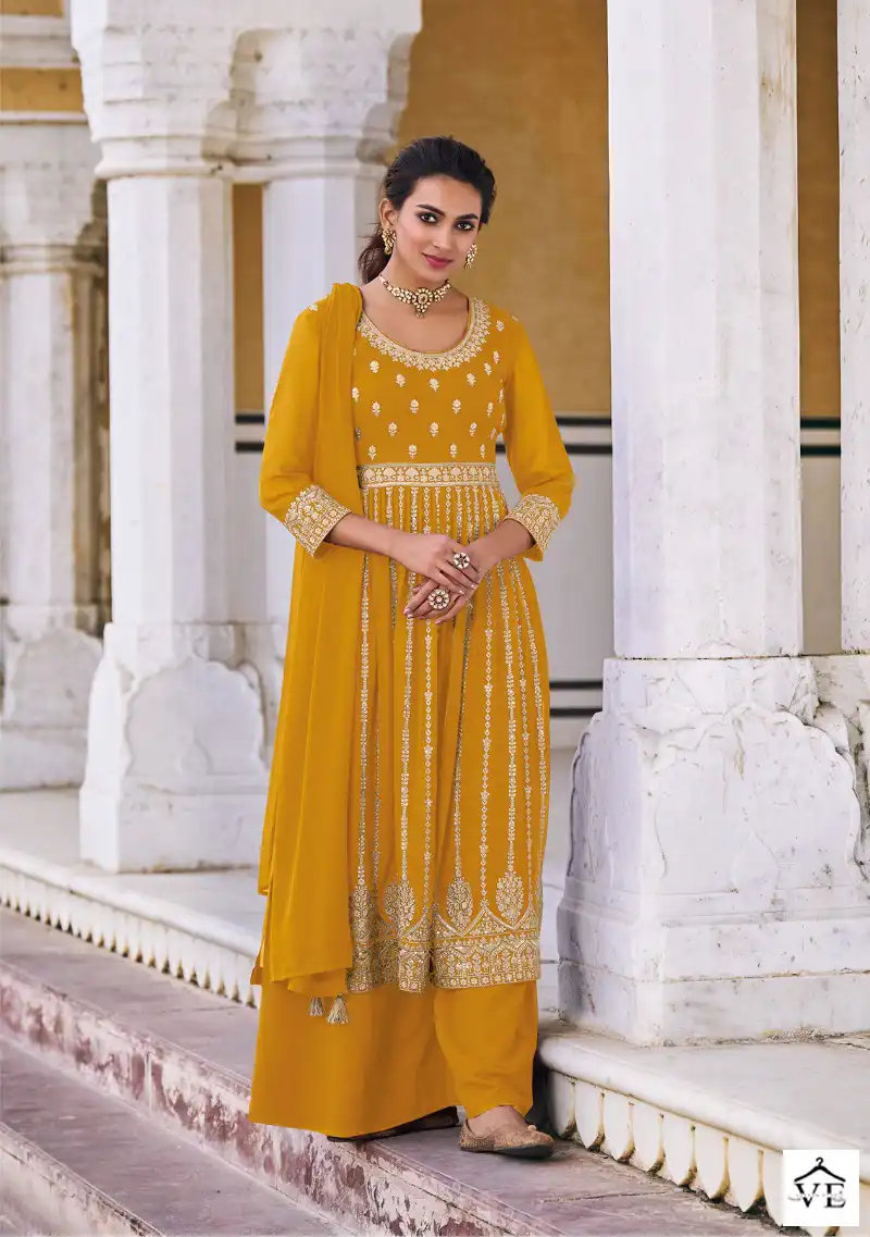 Ajraa Hiva - 6 Real Georgette Wholesale Readymade Suits Catalog — Wholesale Salwar Suits, MPA wholesale from Surat - Gallery Image 5