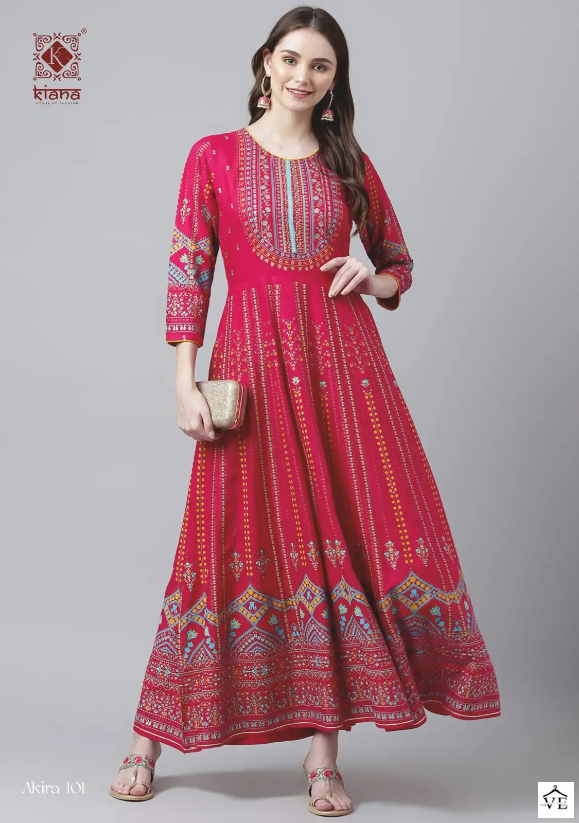 Kiana Akira Heavy Rayon Wholesale Gown Catalog — Wholesale Kurtis, MPA wholesale from Surat - Gallery Image 3