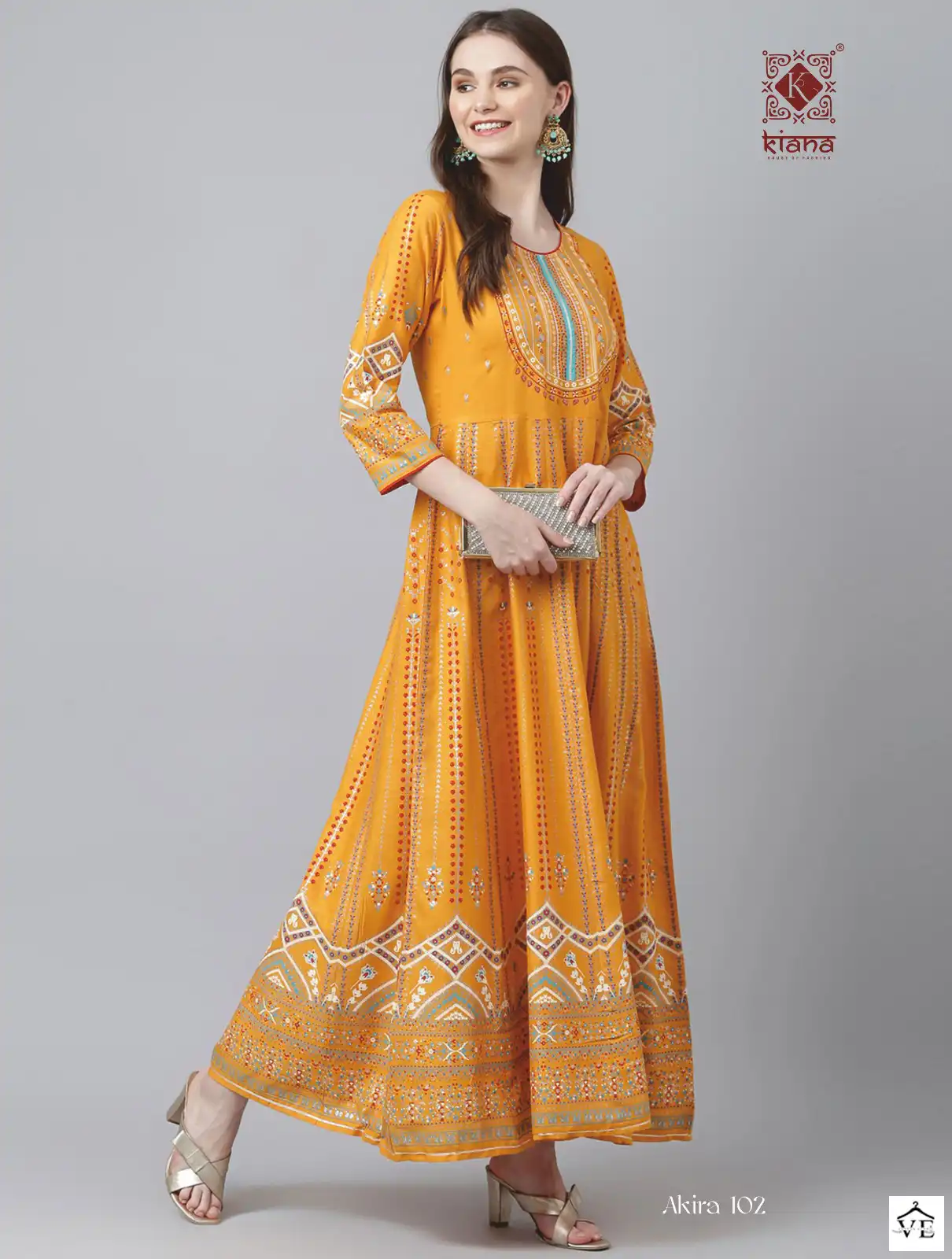 Kiana Akira Heavy Rayon Wholesale Gown Catalog — Wholesale Kurtis, MPA wholesale from Surat — view 1