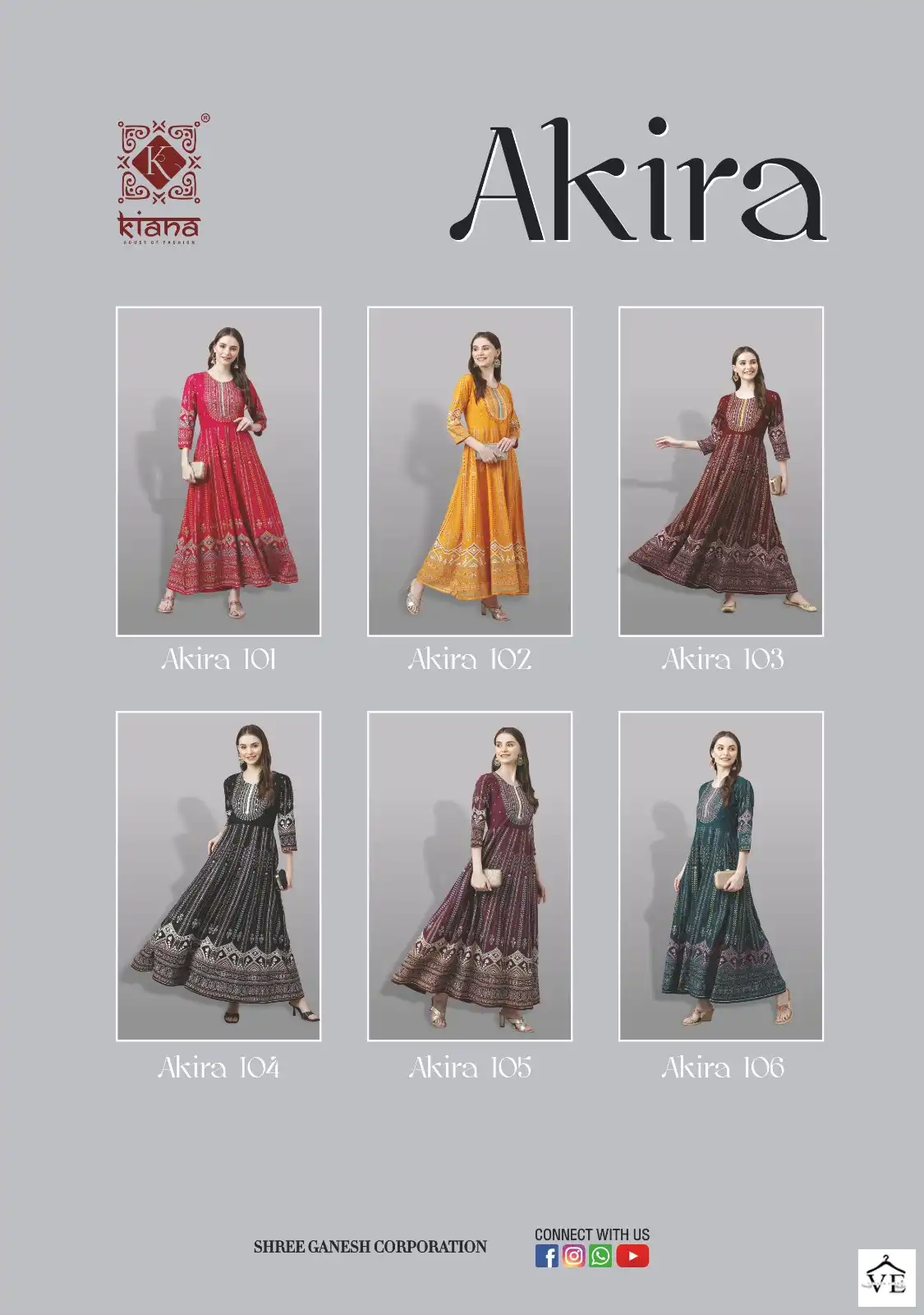 Kiana Akira Heavy Rayon Wholesale Gown Catalog — Wholesale Kurtis, MPA wholesale from Surat — view 7