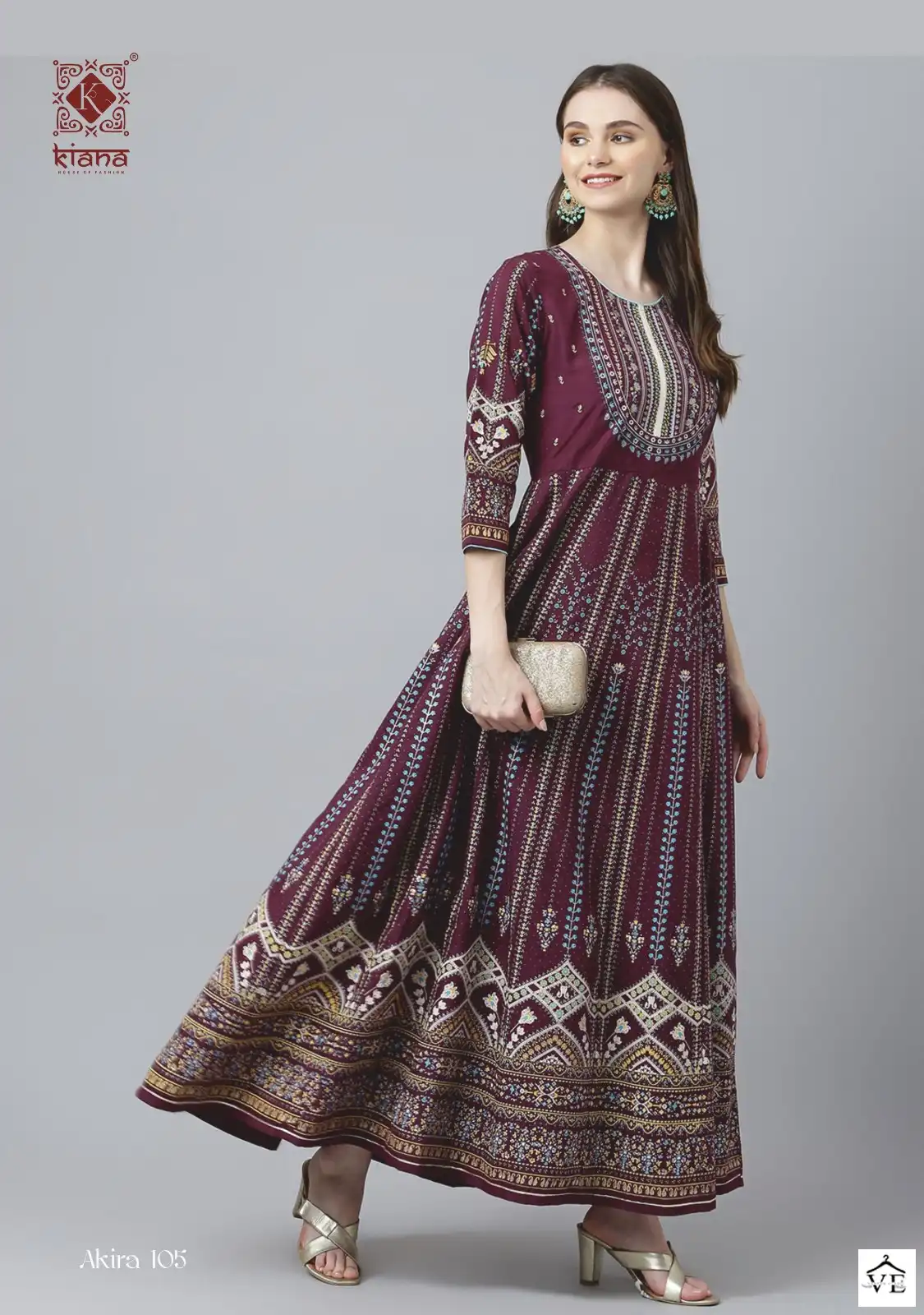 Kiana Akira Heavy Rayon Wholesale Gown Catalog — Wholesale Kurtis, MPA wholesale from Surat - Gallery Image 2