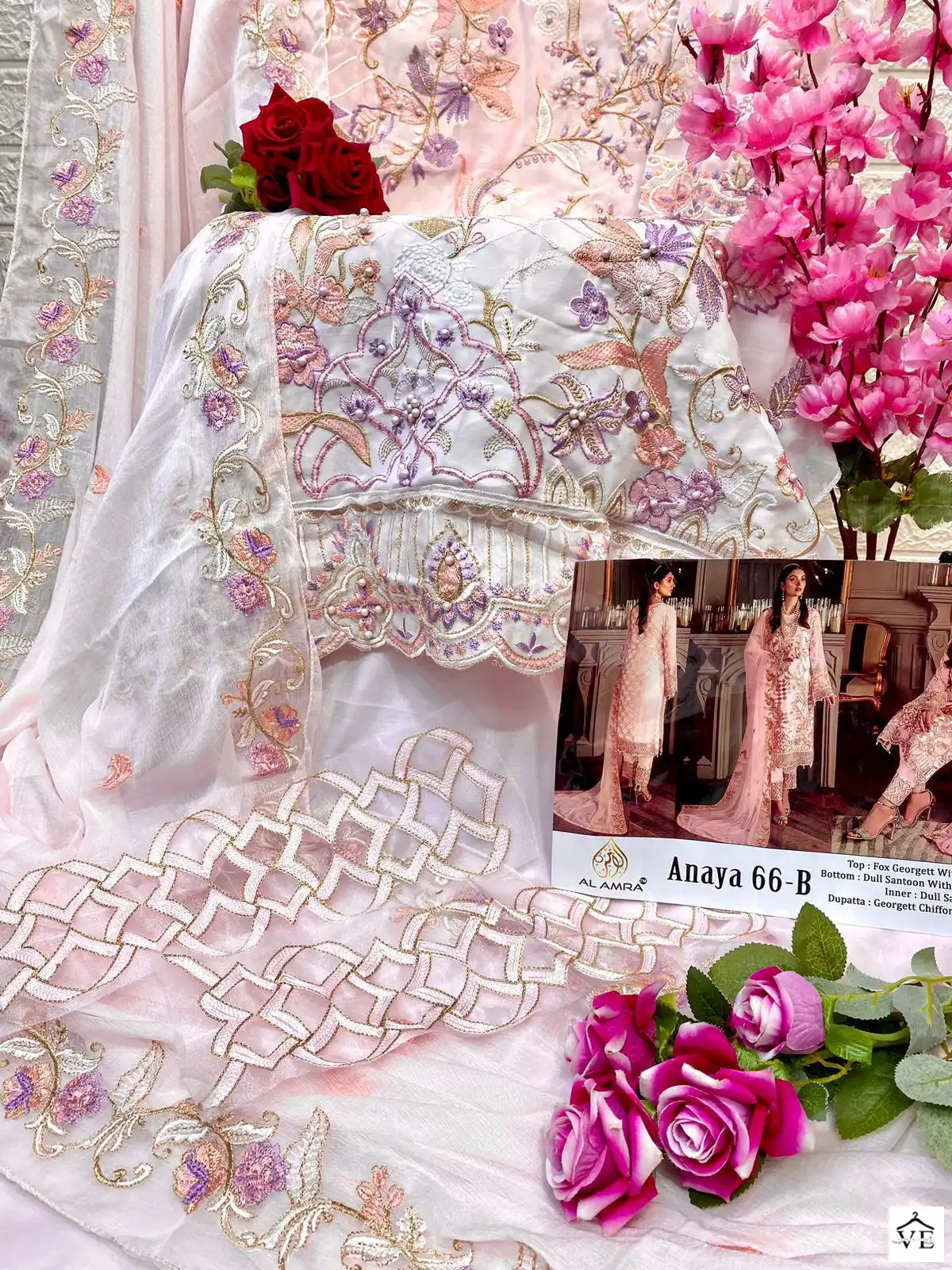 Al Amra Anaya ZF 66 Georgette Wholesale Pakistani Salwar Suit — Wholesale Salwar Suits, MPA wholesale from Surat — view 12