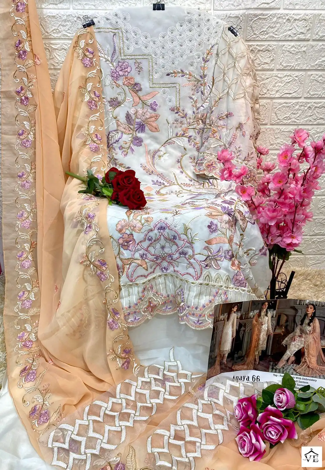 Al Amra Anaya ZF 66 Georgette Wholesale Pakistani Salwar Suit — Wholesale Salwar Suits, MPA wholesale from Surat - Gallery Image 6