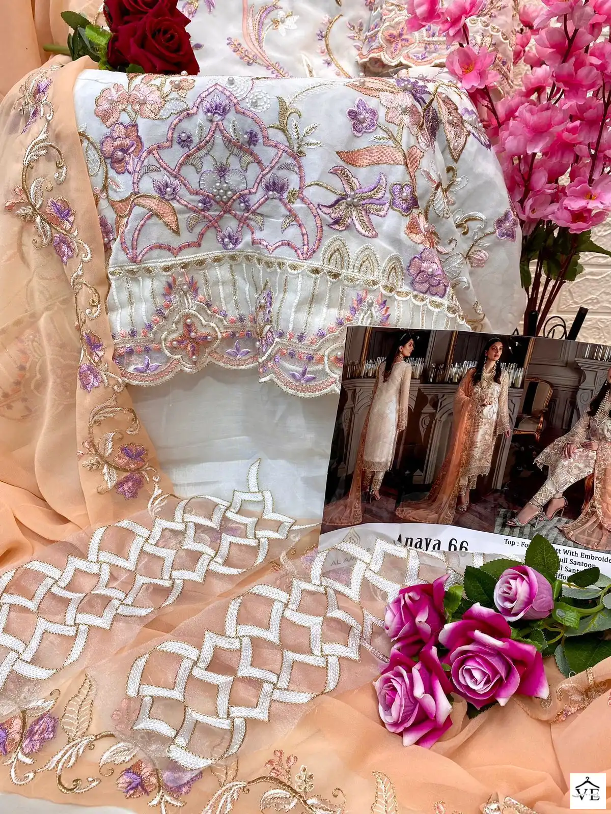 Al Amra Anaya ZF 66 Georgette Wholesale Pakistani Salwar Suit — Wholesale Salwar Suits, MPA wholesale from Surat - Gallery Image 4
