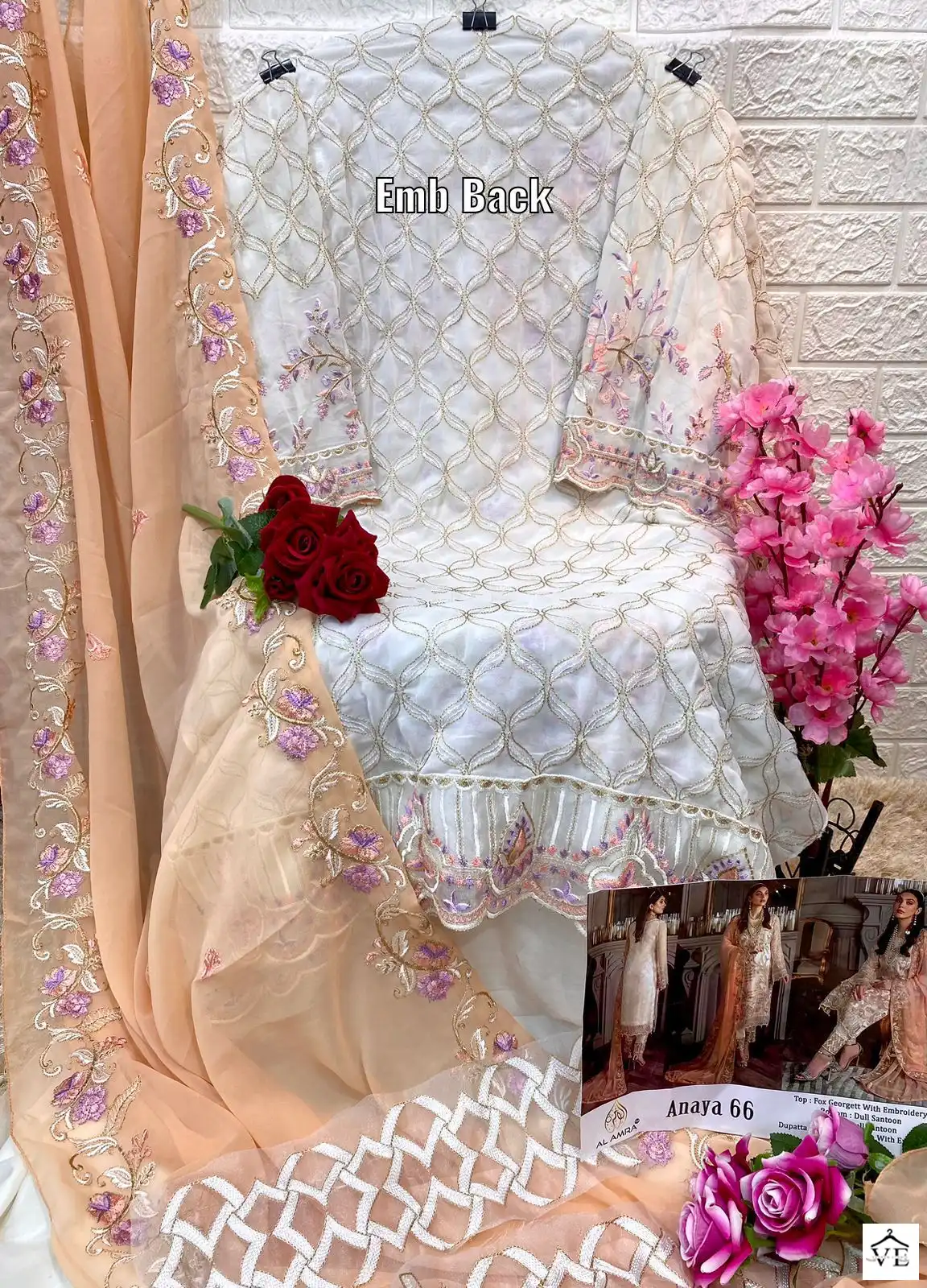 Al Amra Anaya ZF 66 Georgette Wholesale Pakistani Salwar Suit — Wholesale Salwar Suits, MPA wholesale from Surat - Gallery Image 2