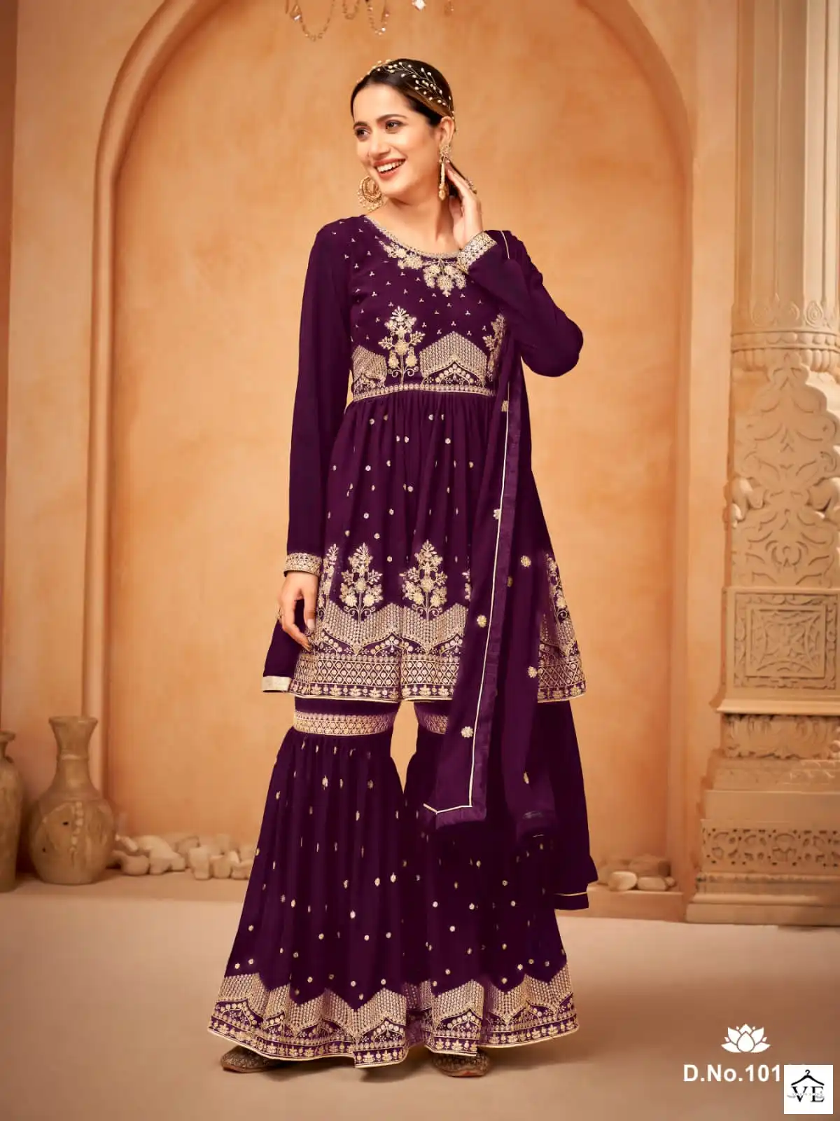 Anjubaa Vol 12 Faux Georgette Wholesale Designer Suit Catalog — Wholesale Salwar Suits, MPA wholesale from Surat - Gallery Image 2