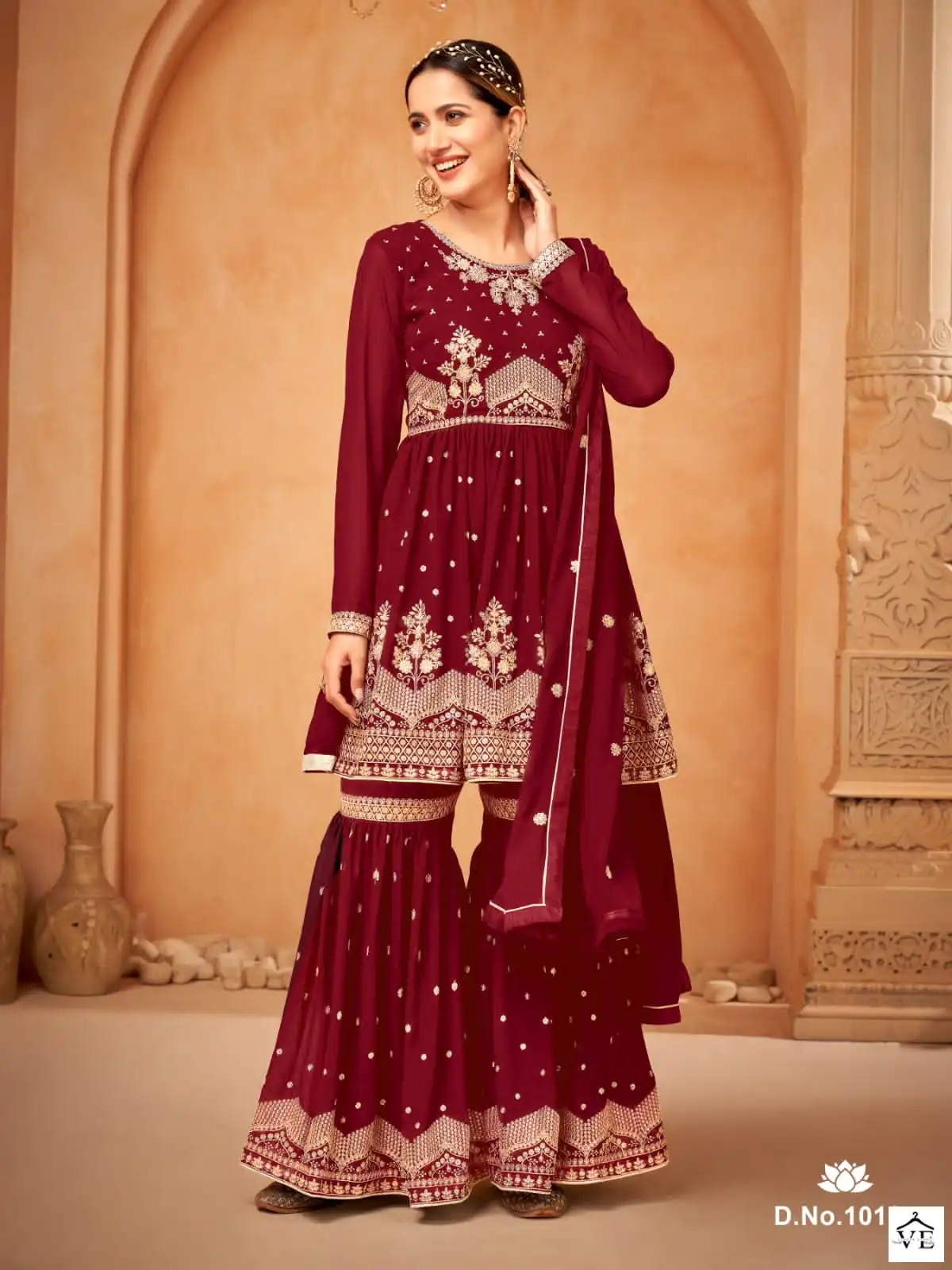 Anjubaa Vol 12 Faux Georgette Wholesale Designer Suit Catalog — Wholesale Salwar Suits, MPA wholesale from Surat - Gallery Image 3