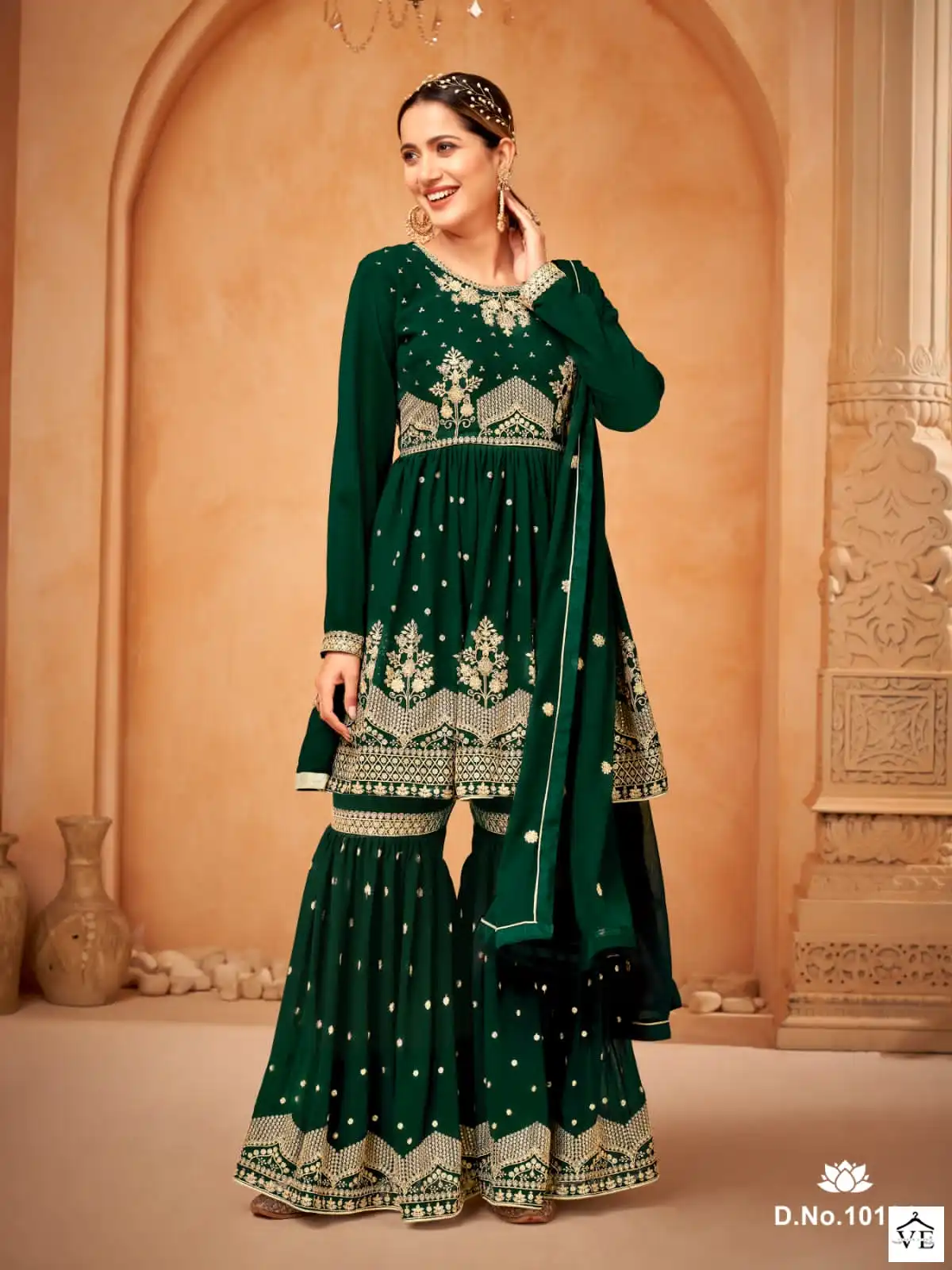 Anjubaa Vol 12 Faux Georgette Wholesale Designer Suit Catalog — Wholesale Salwar Suits, MPA wholesale from Surat - Gallery Image 4