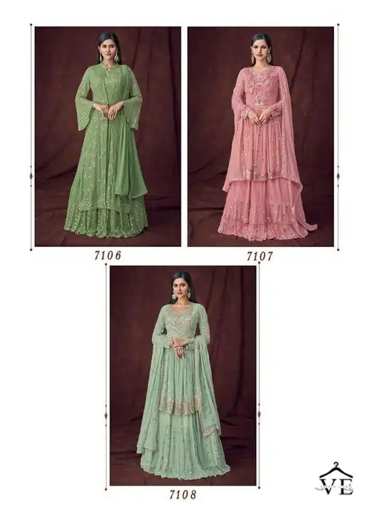Gulkayra Attraction Nx Real Georgette Wholesale Designer Suit Catalog — Wholesale Salwar Suits, MPA wholesale from Surat — view 4