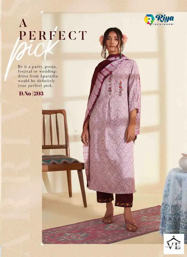 Riya Designer Alice Vol-2 Weaving Soft Cotton Jacquard Wholesale Readymade Suit Catalog — Wholesale Salwar Suits, MPA wholesale from Surat — view 5