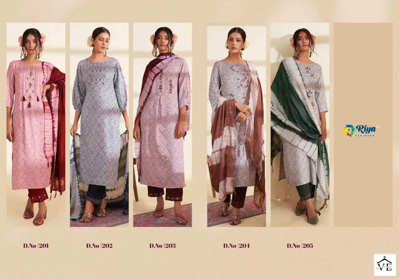 Riya Designer Alice Vol-2 Weaving Soft Cotton Jacquard Wholesale Readymade Suit Catalog — Wholesale Salwar Suits, MPA wholesale from Surat — view 6