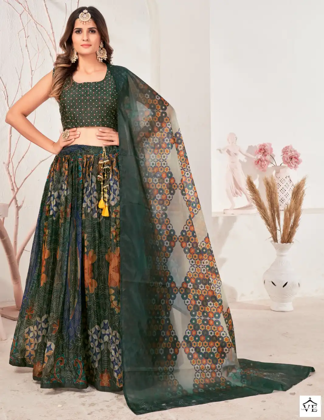 Amoha C1533 Organza Wholesale Lehenga — Wholesale Lehenga, MPA wholesale from Surat — view 1