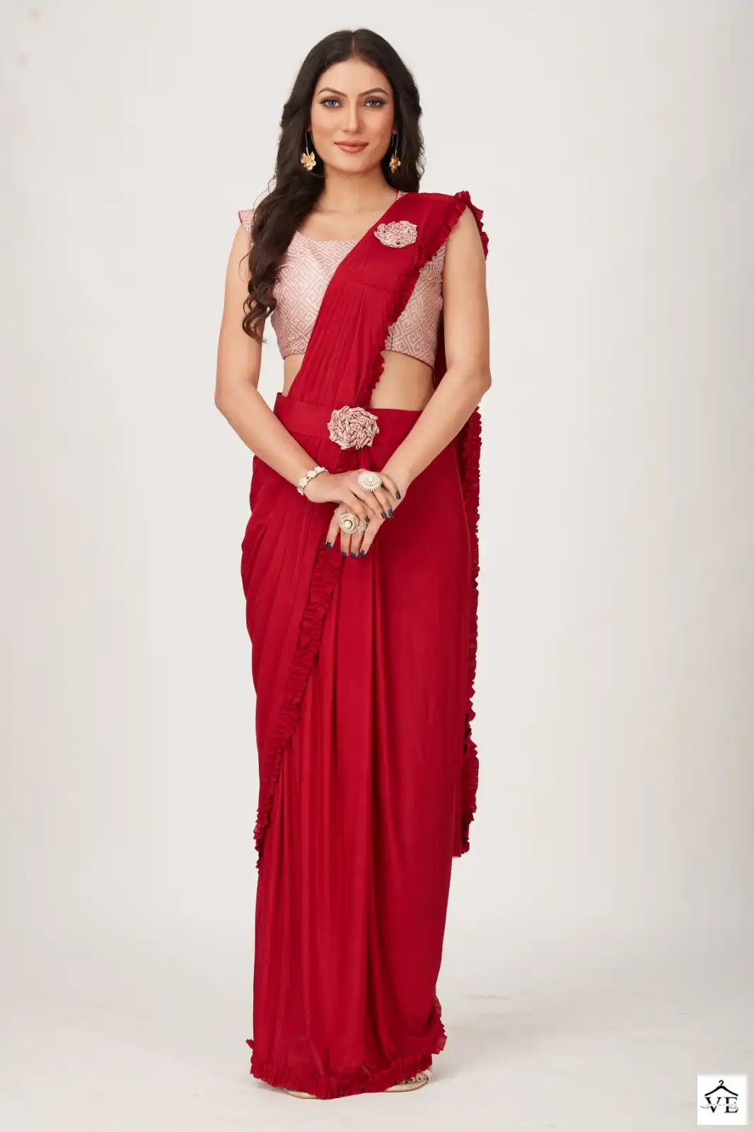 Amoha 101001 Imported Wholesale Readymade Saree Catalog — Wholesale Sarees, MPA wholesale from Surat - Gallery Image 5