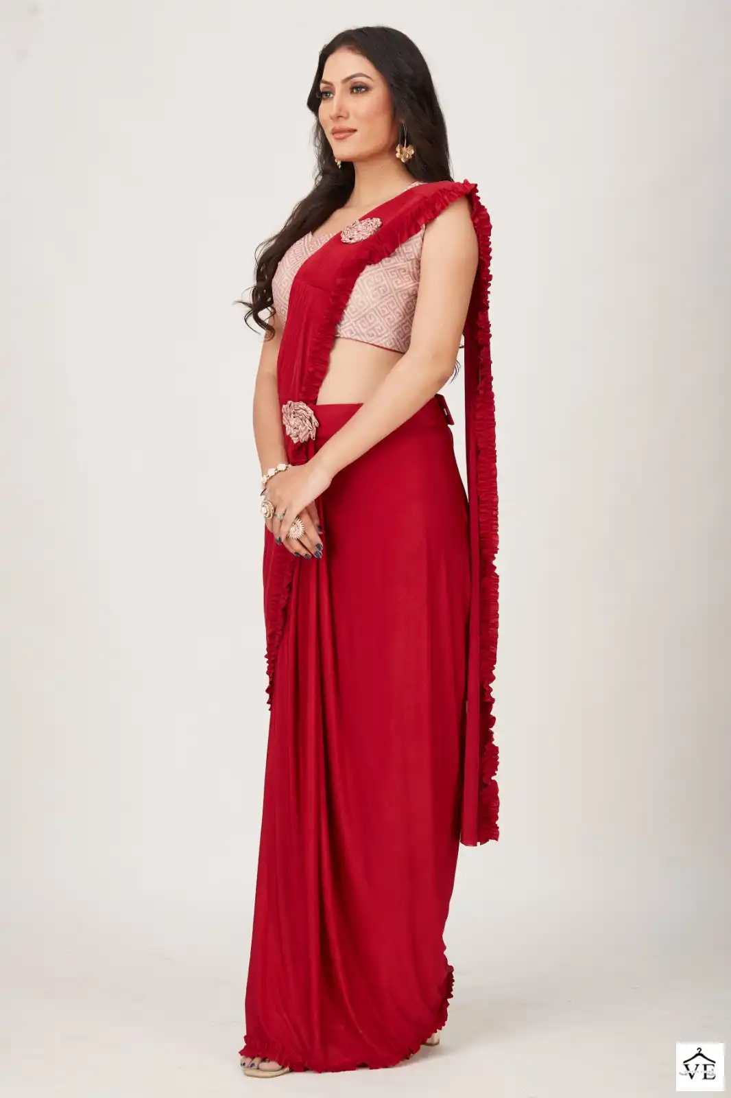 Amoha 101001 Imported Wholesale Readymade Saree Catalog — Wholesale Sarees, MPA wholesale from Surat — view 6