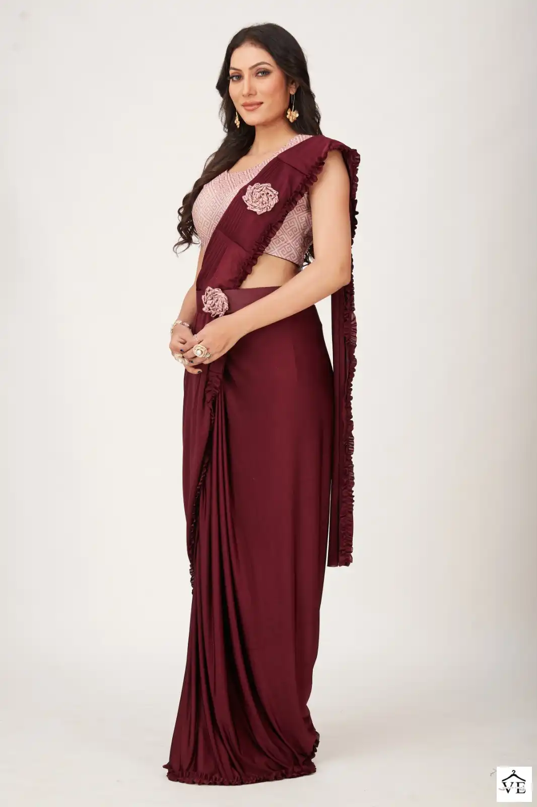 Amoha 101001 Imported Wholesale Readymade Saree Catalog — Wholesale Sarees, MPA wholesale from Surat - Gallery Image 4