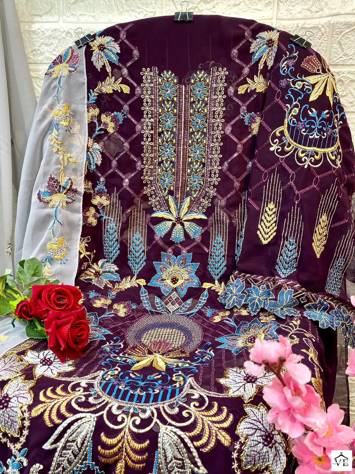 Al Amra Anaya ZF 79 Georgette Wholesale Pakistani Suit — Wholesale Salwar Suits, MPA wholesale from Surat - Gallery Image 3