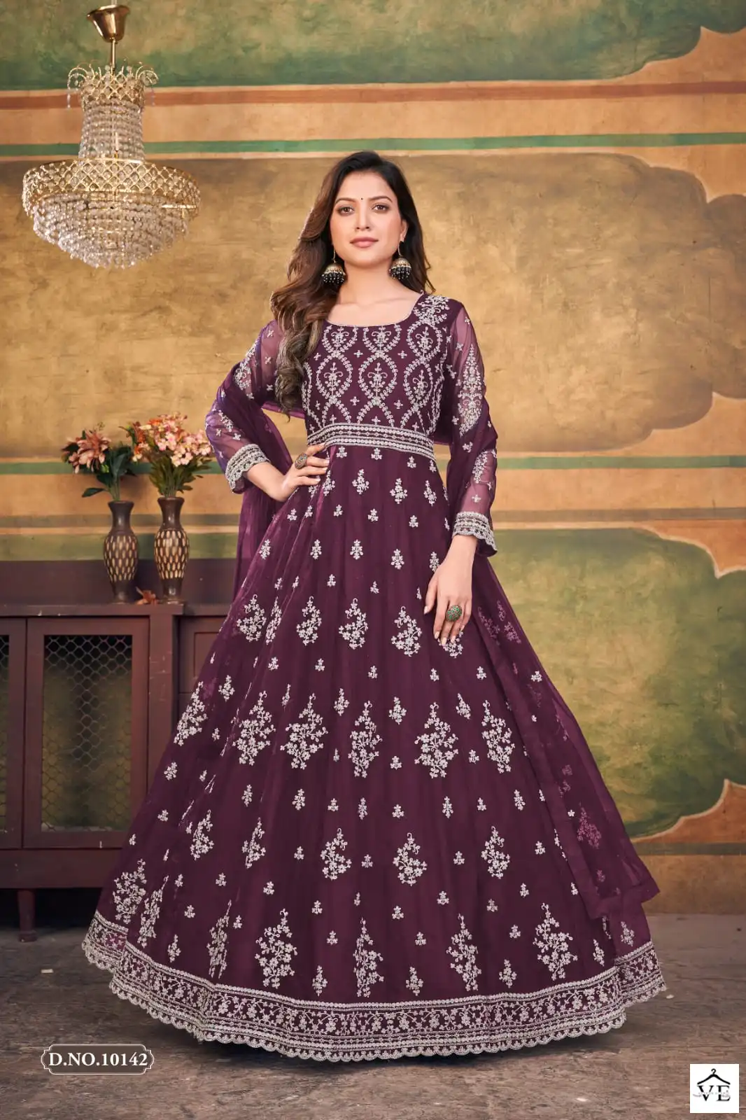 Anjubaa Vol 14 Net Wholesale Anarkali Salwar Suit Catalog — Wholesale Salwar Suits, MPA wholesale from Surat - Gallery Image 2