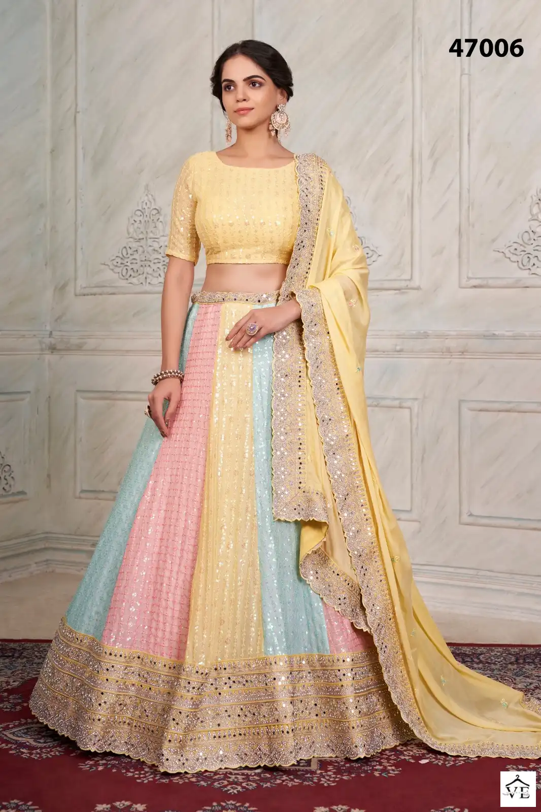 Arya Vol 45 Soft Net, Georgette Wholesale Lehenga Catalog — Wholesale Lehenga, MPA wholesale from Surat - Gallery Image 3